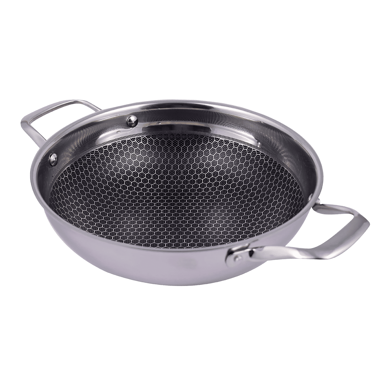 WONDERCHEF Stanton Kadhai with Lid (304 Stainless Steel Body, 63152778, Silver)_7