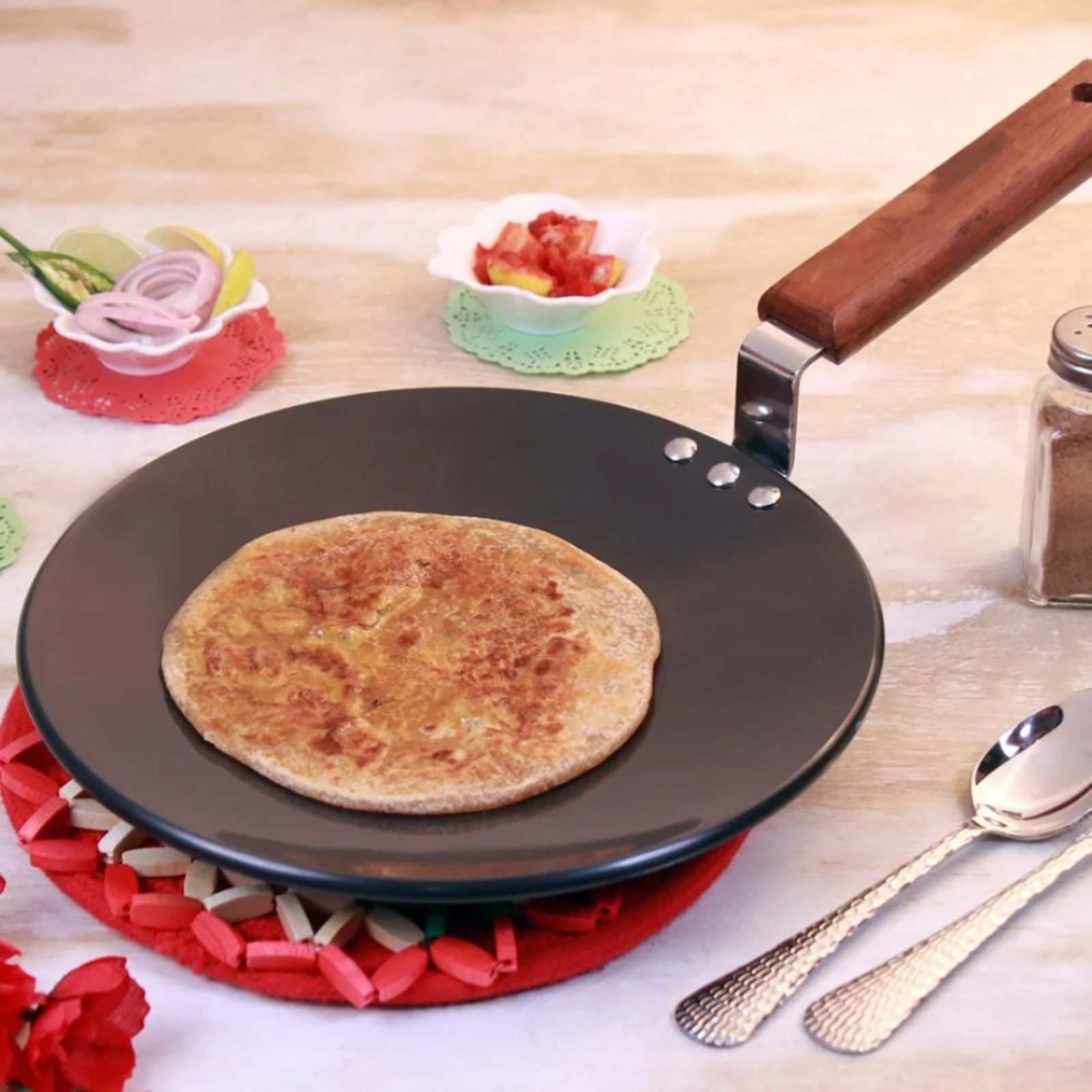 WONDERCHEF Ebony 22 cm Roti Tawa (63153107, Black) WONDERCHEF Ebony 22 cm Roti Tawa (63153107, Black)_10
