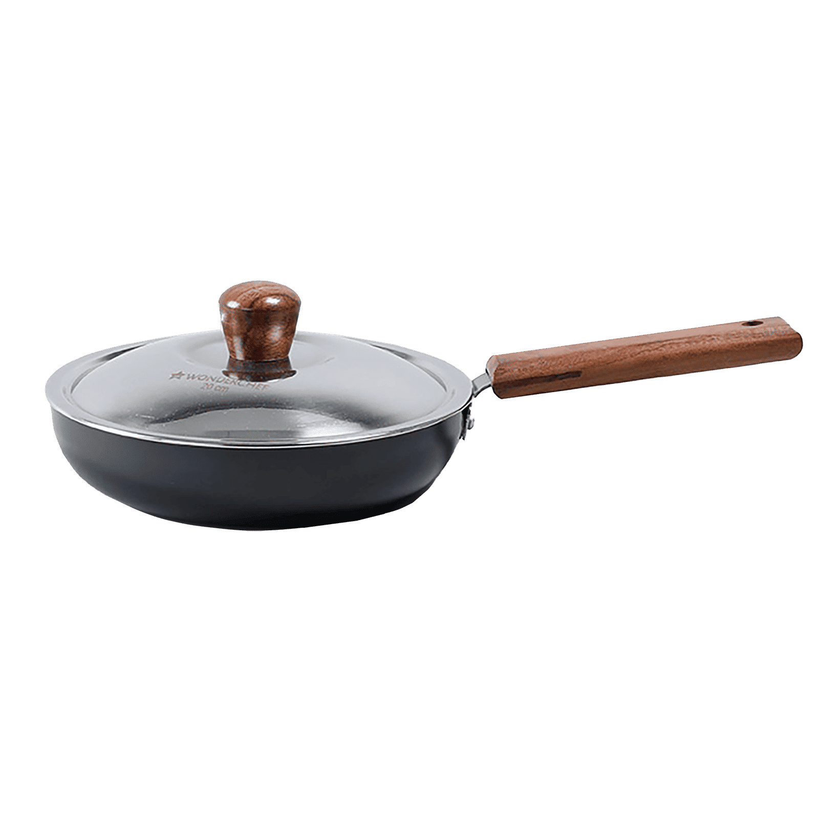 WONDERCHEF Ebony Frying Pan with Lid (Hard Anodized Aluminium, 63153114, Black) WONDERCHEF Ebony Frying Pan with Lid (Hard Anodized Aluminium, 63153114, Black)_4