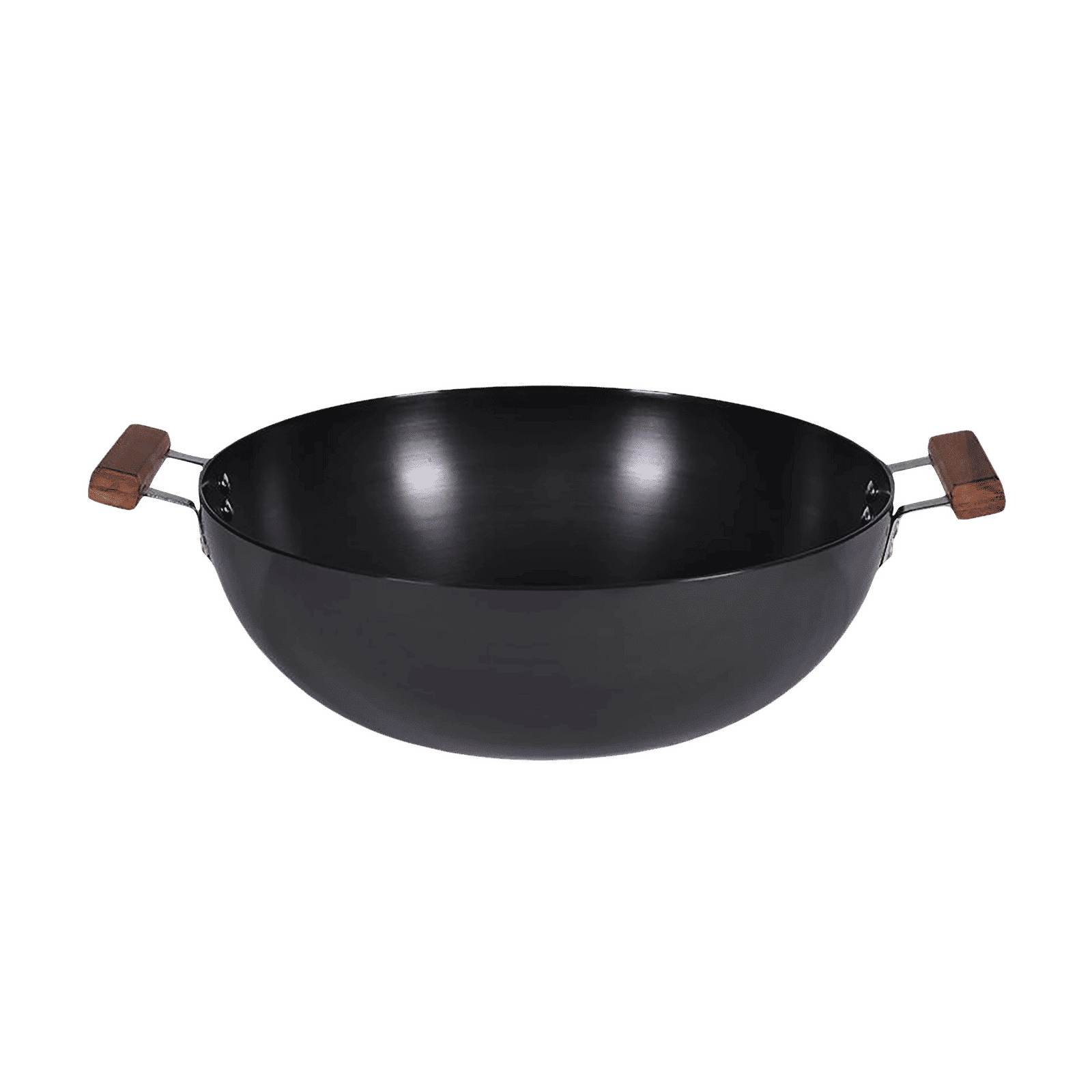 WONDERCHEF Ebony 6L Non Stick Aluminium Deep Kadai with Lid (Induction Compatible, Hard Anodized Coating, Black)_4