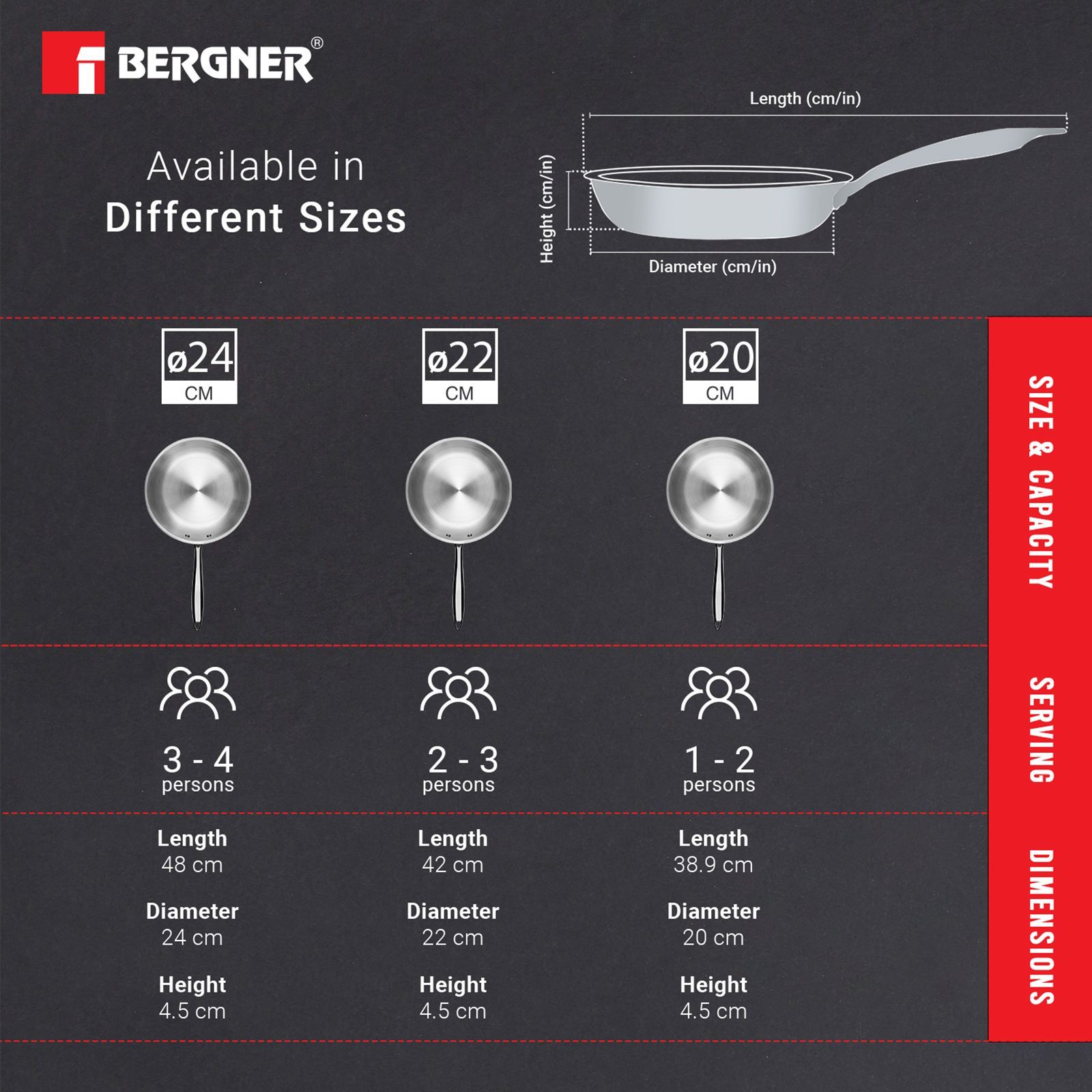 BERGNER Argent Triply 1.5L Non Stick Stainless Steel Fry Pan (Induction Compatible, Even Heat Distribution, Silver)_12