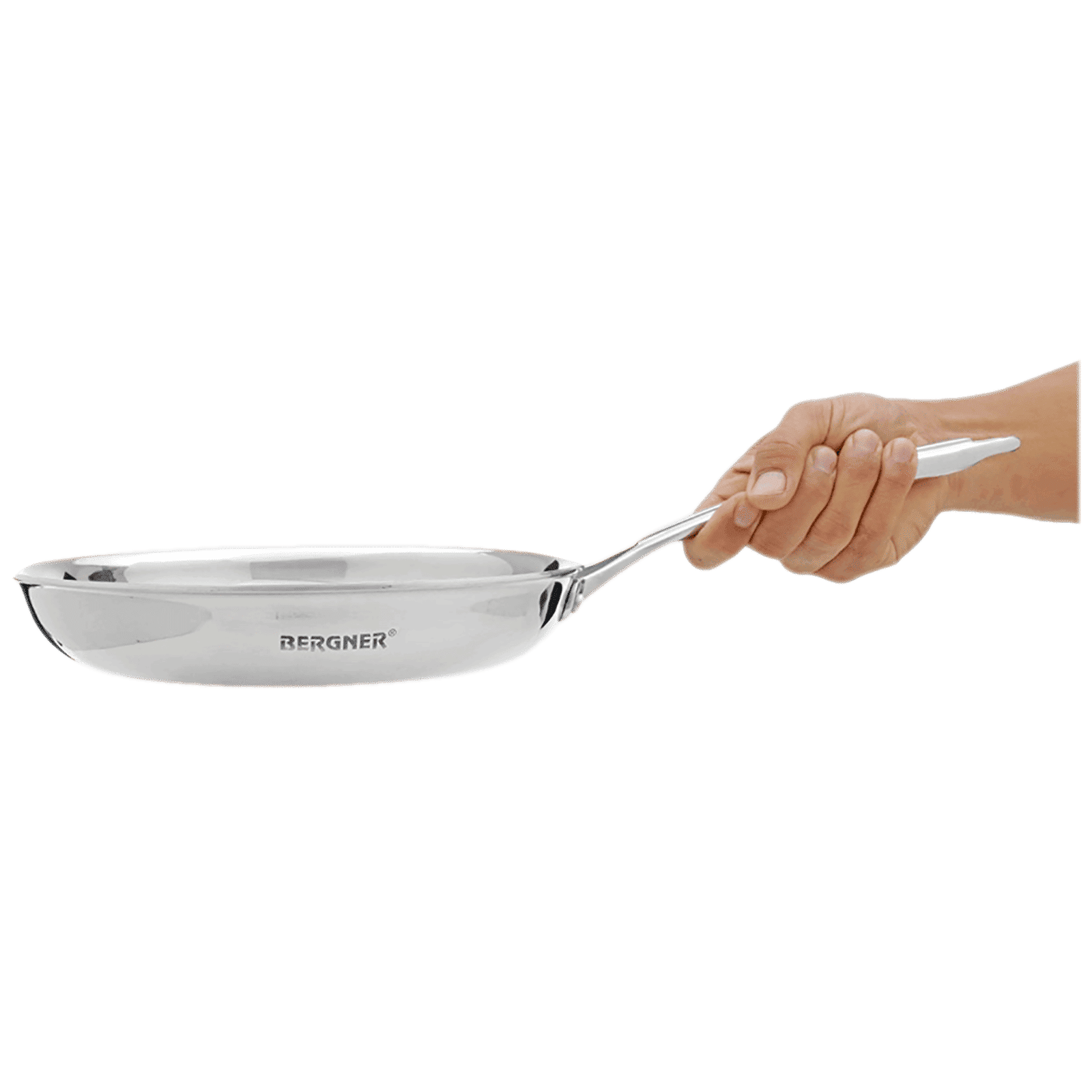 BERGNER Argent Triply 1.5L Non Stick Stainless Steel Fry Pan (Induction Compatible, Even Heat Distribution, Silver)_6
