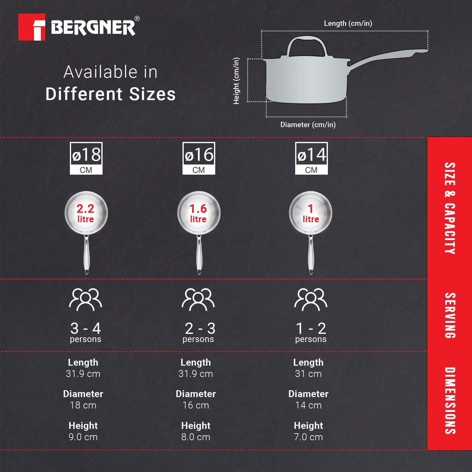 BERGNER Argent 1.6L Stainless Steel Sauce Pan with Stainless Steel Lid (Induction Compatible, Even Heat Distribution, Silver)_11