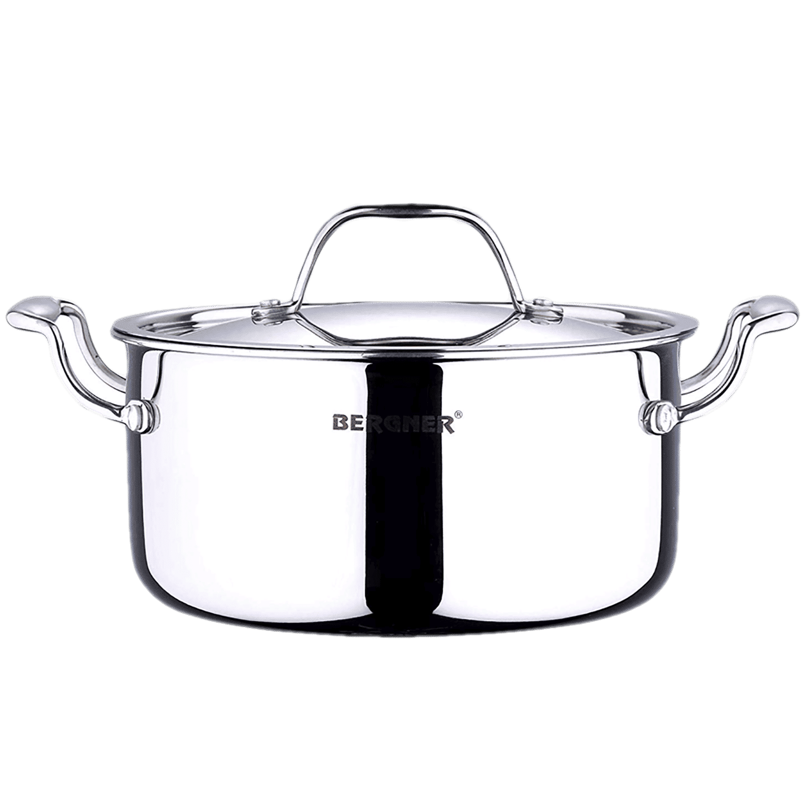 BERGNER Argent 3.1L Non Stick Stainless Steel Casserole with Stainless Steel Lid (Induction Compatible, Dishwasher Safe, Silver) BERGNER Argent 3.1L Non Stick Stainless Steel Casserole with Stainless Steel Lid (Induction Compatible, Dishwasher Safe, Silver)_1