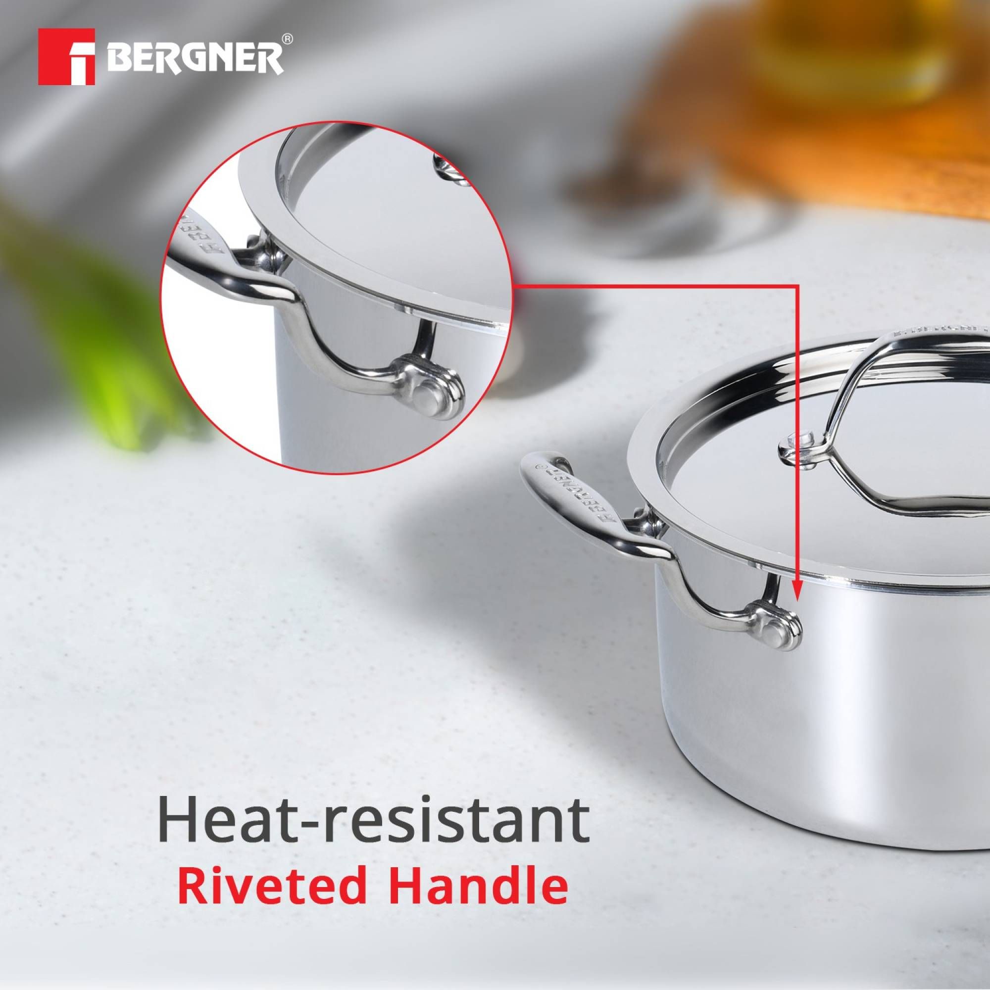 BERGNER Argent 3.1L Non Stick Stainless Steel Casserole with Stainless Steel Lid (Induction Compatible, Dishwasher Safe, Silver) BERGNER Argent 3.1L Non Stick Stainless Steel Casserole with Stainless Steel Lid (Induction Compatible, Dishwasher Safe, Silver)_12