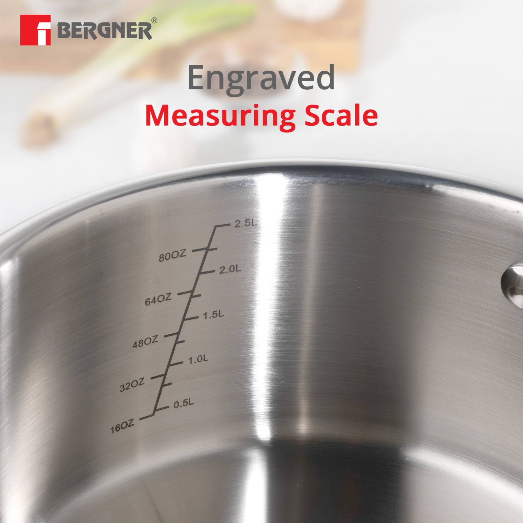 BERGNER Argent 3.1L Non Stick Stainless Steel Casserole with Stainless Steel Lid (Induction Compatible, Dishwasher Safe, Silver) BERGNER Argent 3.1L Non Stick Stainless Steel Casserole with Stainless Steel Lid (Induction Compatible, Dishwasher Safe, Silver)_13