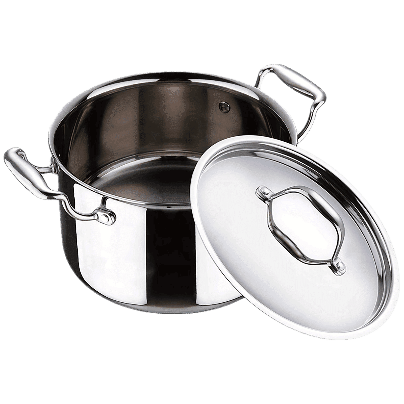 BERGNER Argent 3.1L Non Stick Stainless Steel Casserole with Stainless Steel Lid (Induction Compatible, Dishwasher Safe, Silver) BERGNER Argent 3.1L Non Stick Stainless Steel Casserole with Stainless Steel Lid (Induction Compatible, Dishwasher Safe, Silver)_4