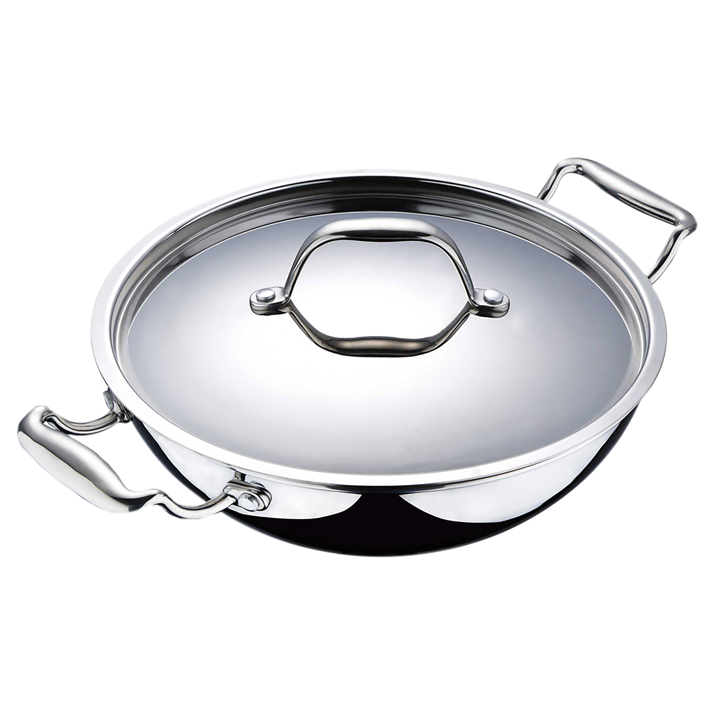 BERGNER Argent 2.5L Non Stick Stainless Steel Kadhai with Stainless Steel Lid (Induction Compatible, Dishwasher Safe, Silver)_9