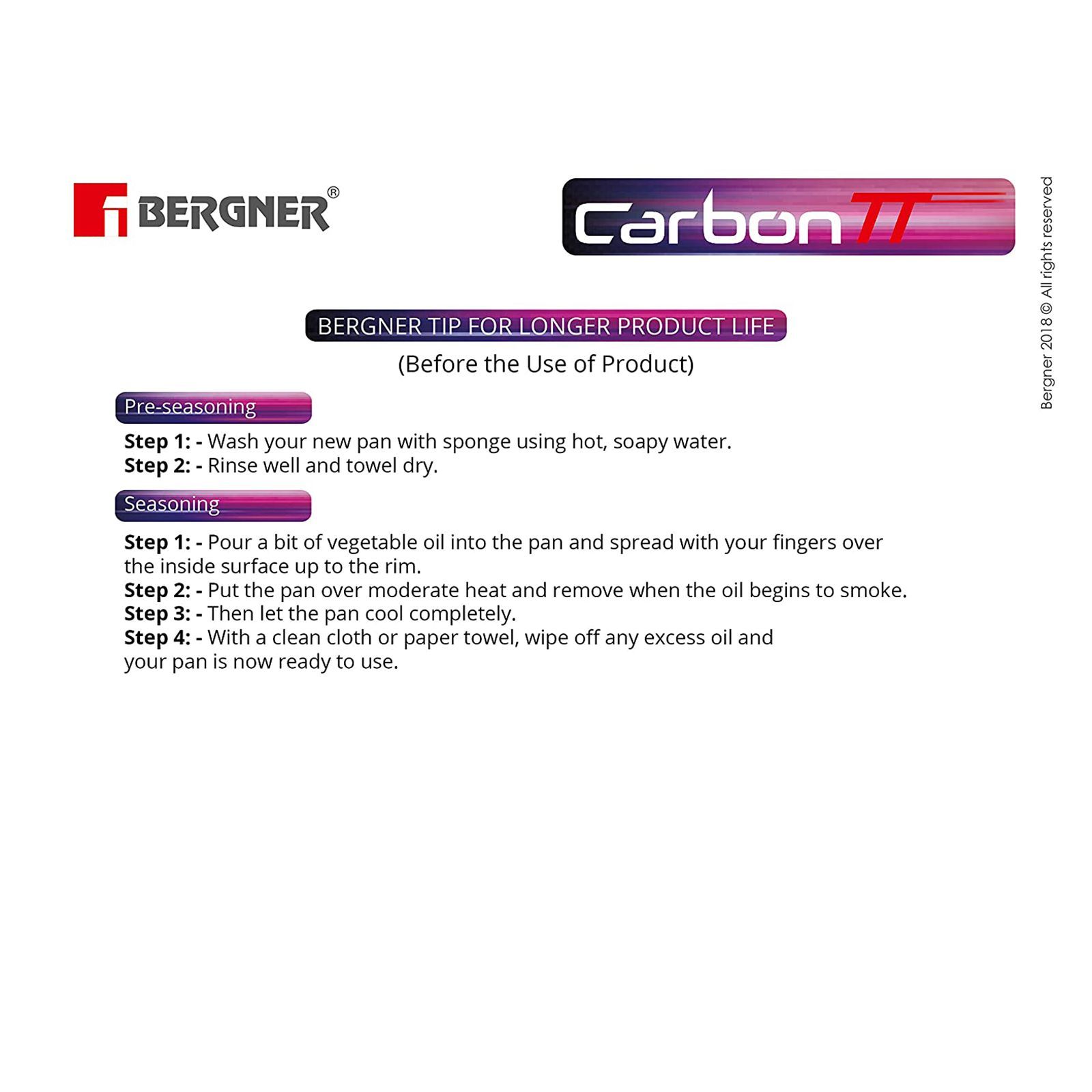 BERGNER Carbon TT 3.5L Non Stick Aluminium Kadhai with Tempered Glass Lid (Induction Compatible, Dishwasher Safe, Silver) BERGNER Carbon TT 3.5L Non Stick Aluminium Kadhai with Tempered Glass Lid (Induction Compatible, Dishwasher Safe, Silver)_12