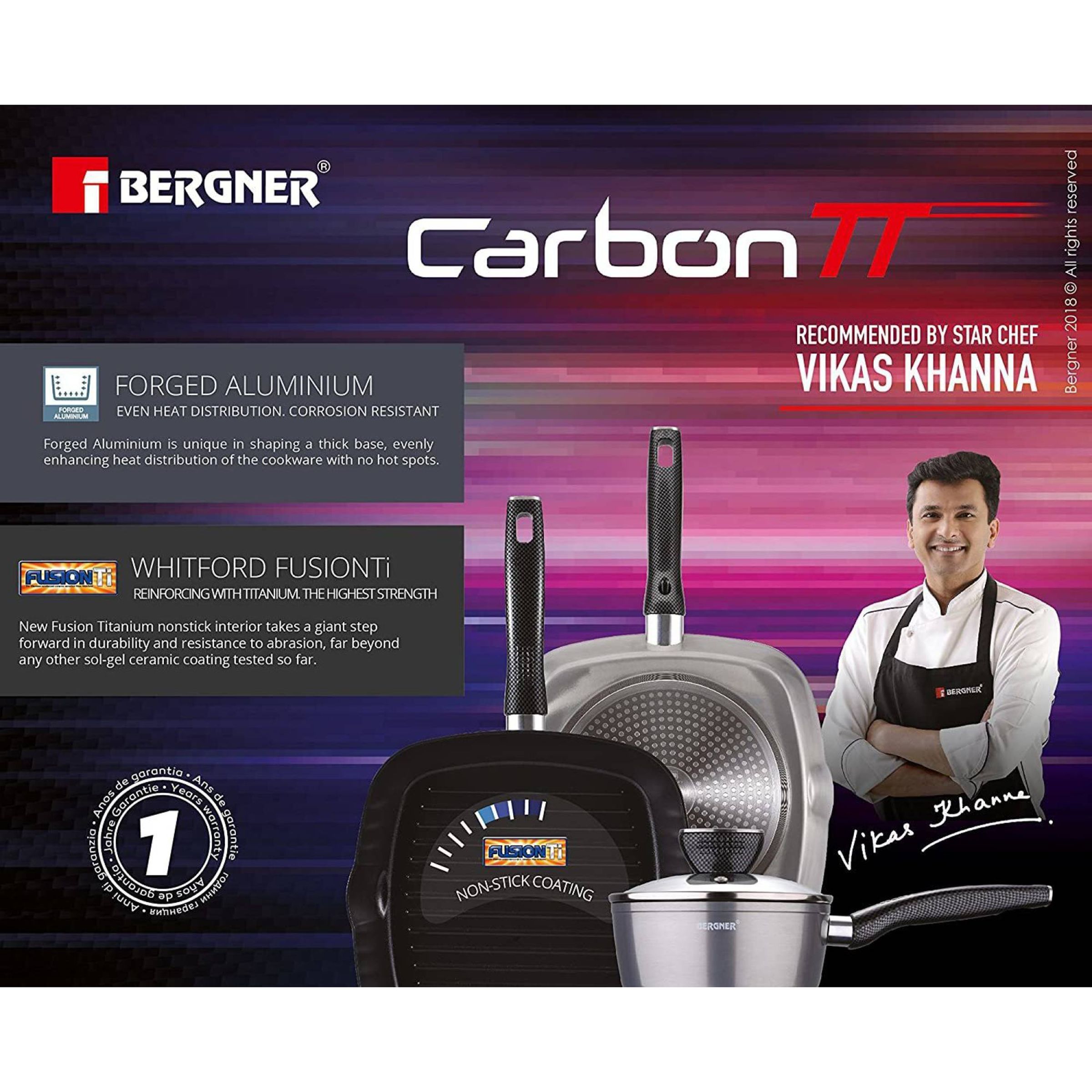 BERGNER Carbon TT 100ml Non Stick Aluminium Fry Pan (Induction Compatible, Even Heat Distribution, Silver) BERGNER Carbon TT 100ml Non Stick Aluminium Fry Pan (Induction Compatible, Even Heat Distribution, Silver)_9