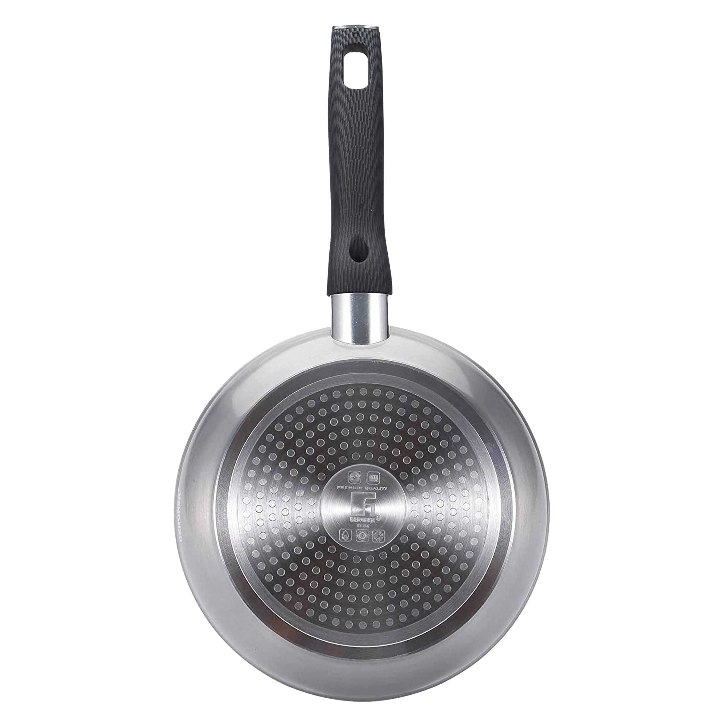 BERGNER Carbon TT 100ml Non Stick Aluminium Fry Pan (Induction Compatible, Even Heat Distribution, Silver) BERGNER Carbon TT 100ml Non Stick Aluminium Fry Pan (Induction Compatible, Even Heat Distribution, Silver)_4