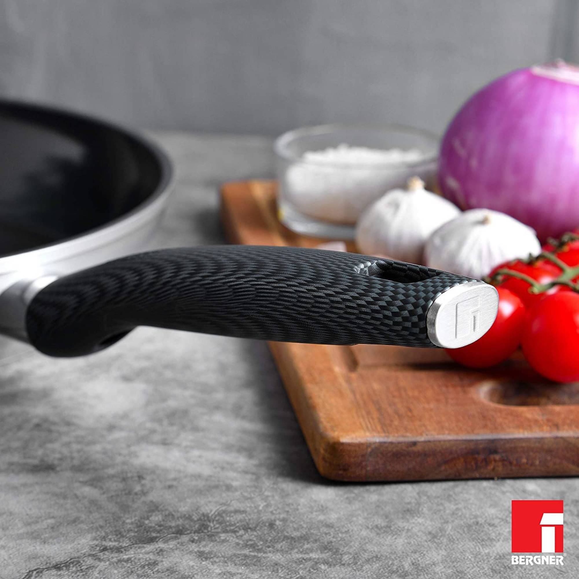 BERGNER Carbon TT 100ml Non Stick Aluminium Fry Pan (Induction Compatible, Even Heat Distribution, Silver) BERGNER Carbon TT 100ml Non Stick Aluminium Fry Pan (Induction Compatible, Even Heat Distribution, Silver)_7