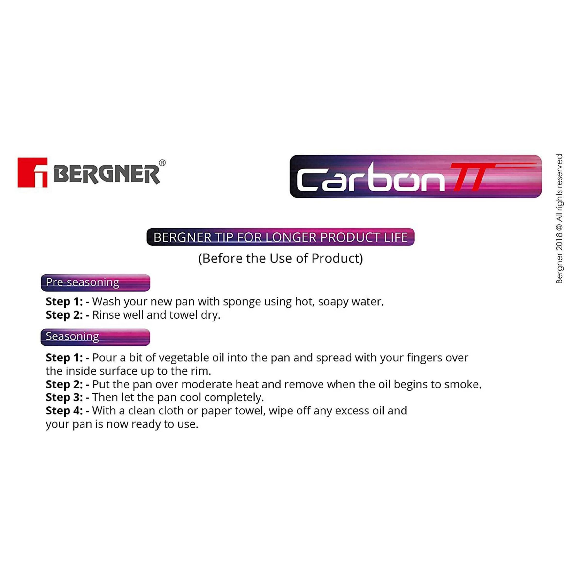 BERGNER Carbon TT 100ml Non Stick Aluminium Fry Pan (Induction Compatible, Dishwasher Safe, Silver)_9