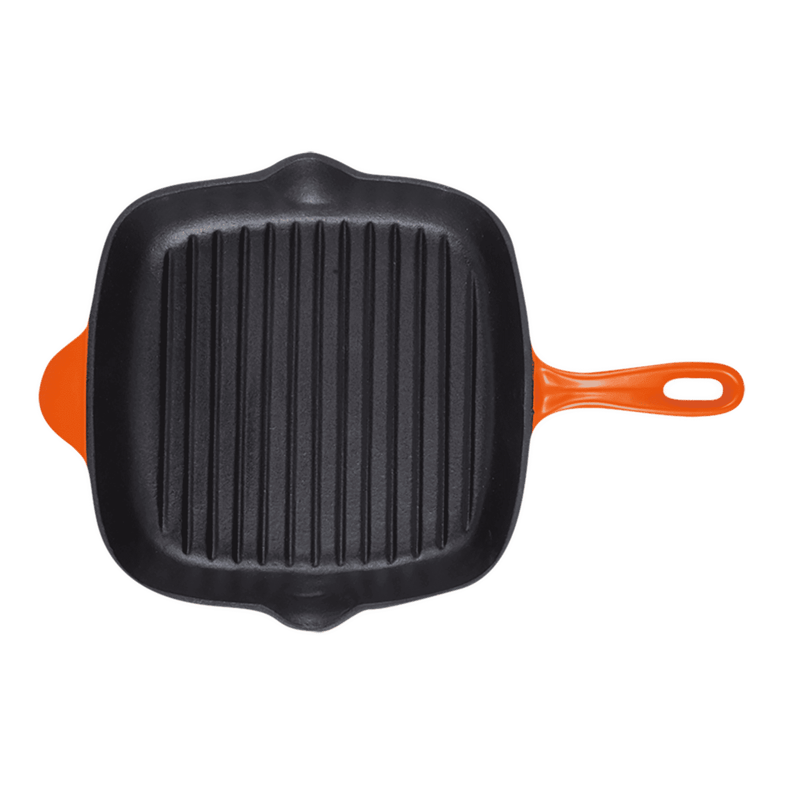 BERGNER Eros 1L Non Stick Cast Iron Grill Pan (Induction Compatible, Dishwasher Safe, Orange)_1