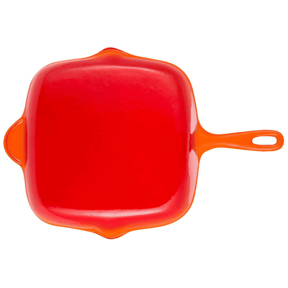 BERGNER Eros 1L Non Stick Cast Iron Grill Pan (Induction Compatible, Dishwasher Safe, Orange)_4