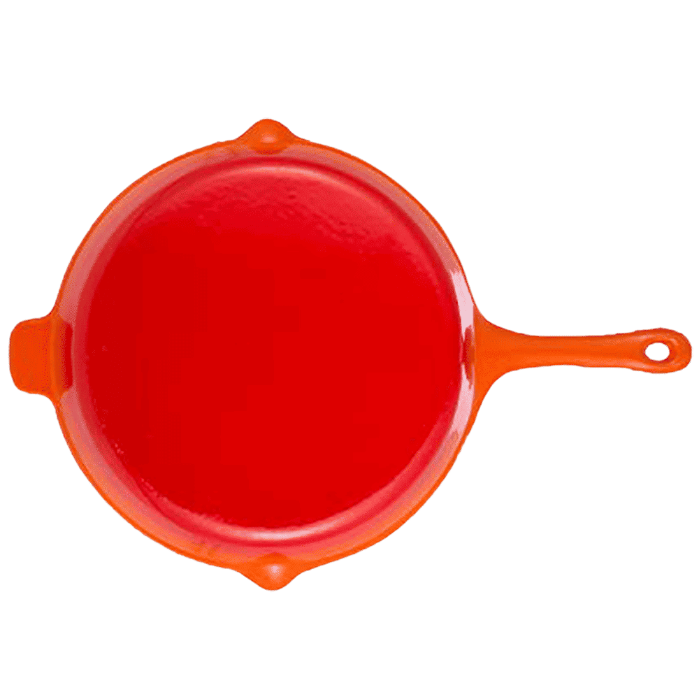 BERGNER Eros 1L Non Stick Cast Iron Fry Pan (Induction Compatible, Dishwasher Safe, Orange)_5