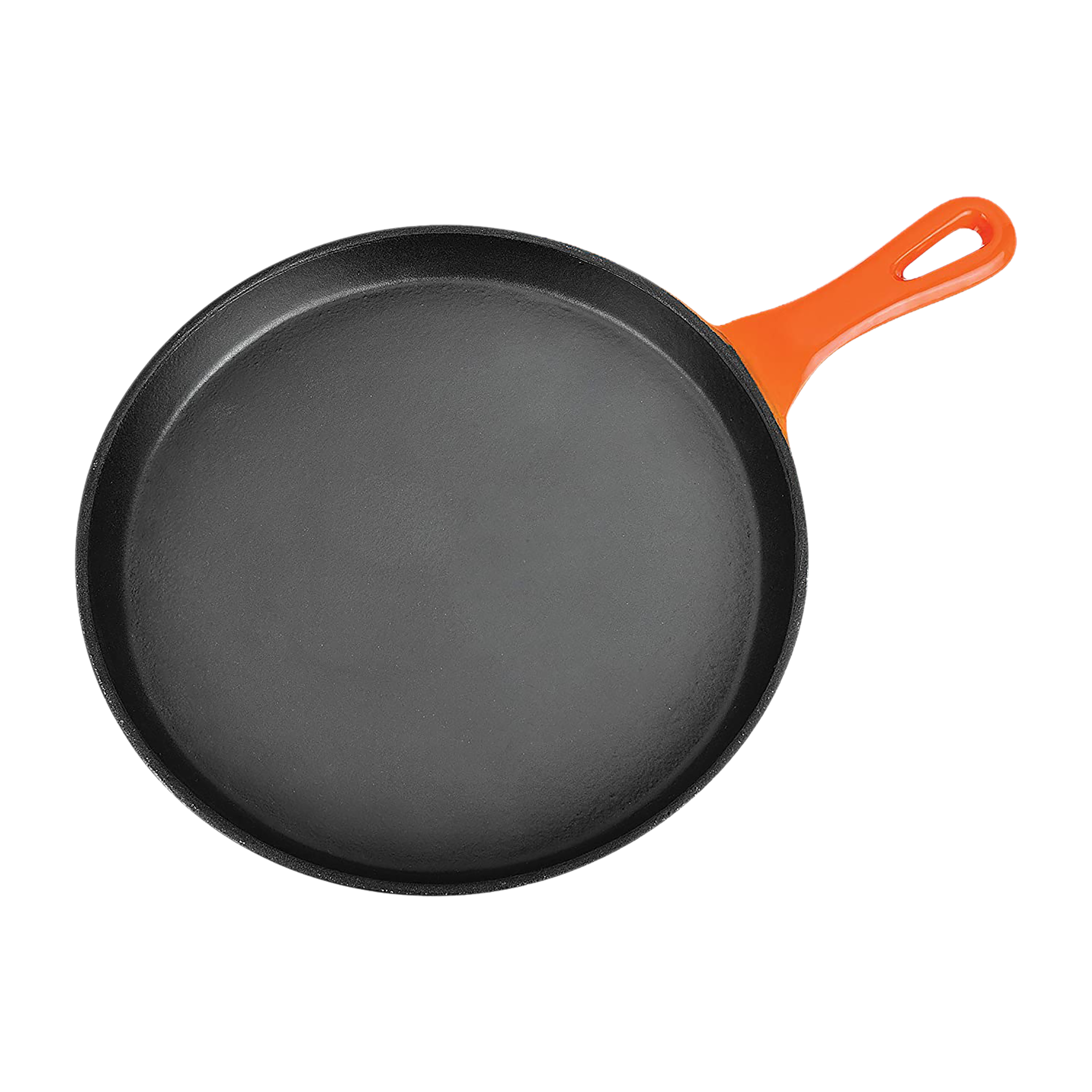 BERGNER Eros 26.5cm Non Stick Cast Iron Tawa (Induction Compatible, Heat Retention & Distribution, Orange)_4