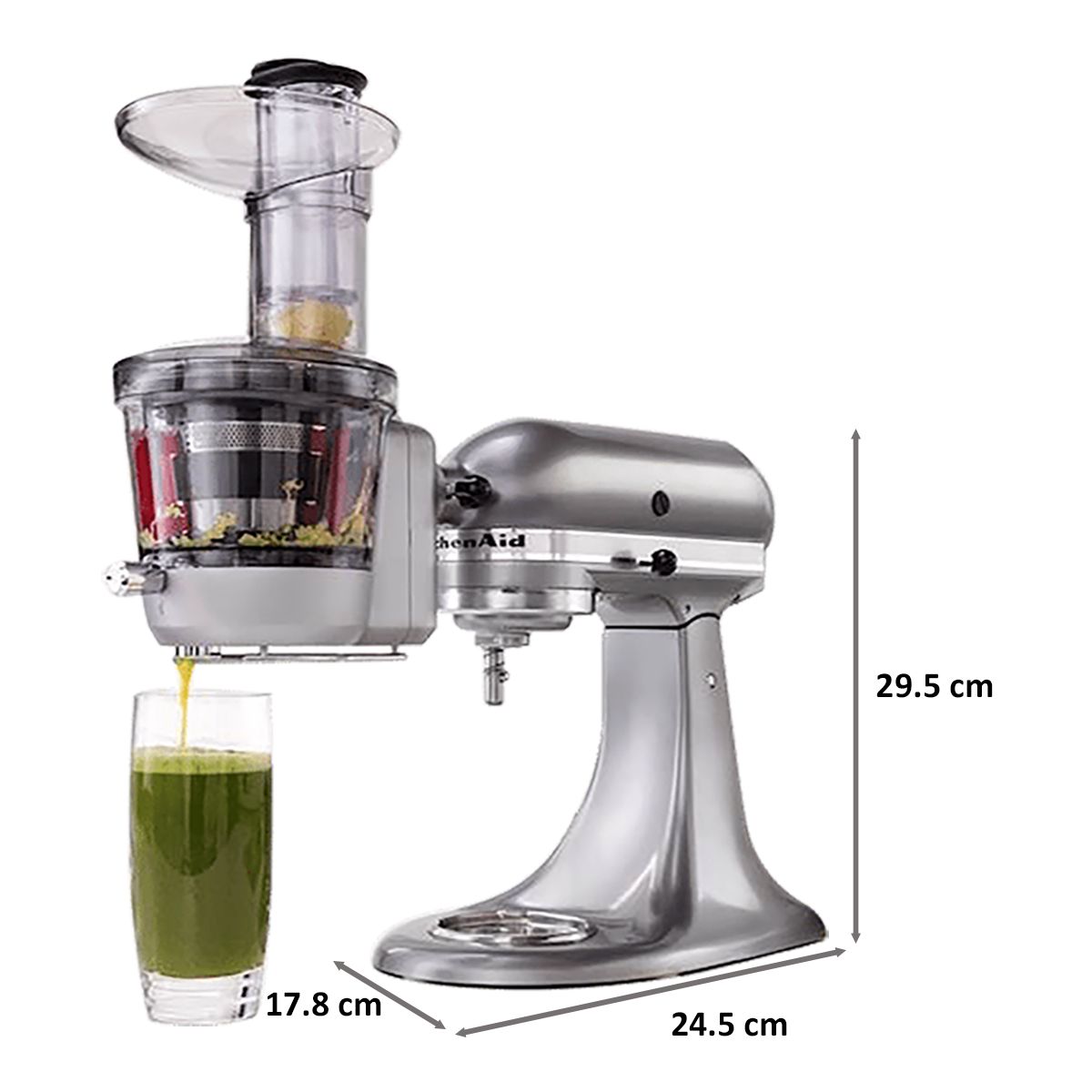 KitchenAid Masticating Juicer and Sauce Attachment (KSM1JA, Silver)_3