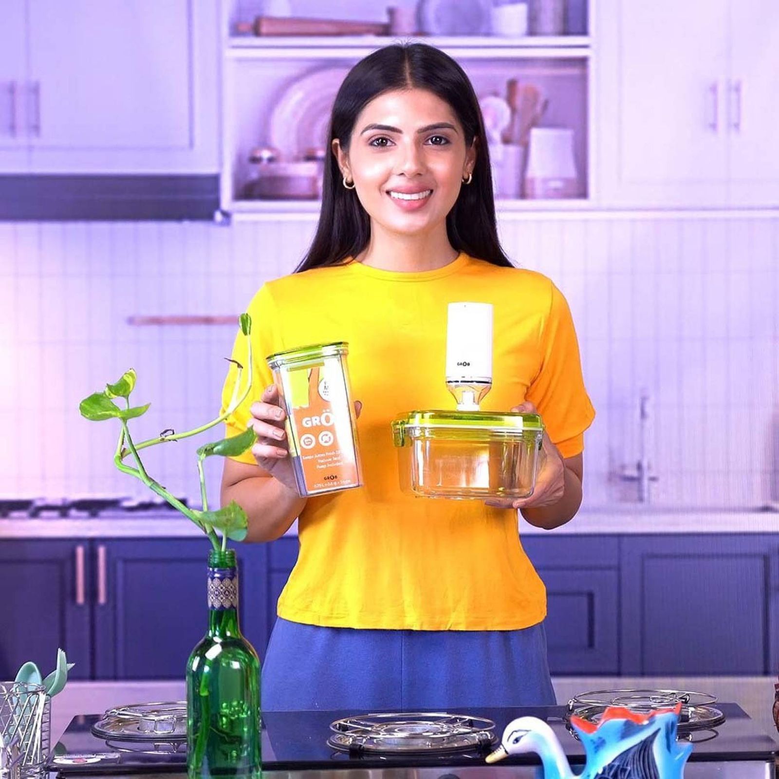 Grob Nutrifresh Pro Storage Container (Anti Fungal and Hygienic, Transparent) Grob Nutrifresh Pro Storage Container (Anti Fungal and Hygienic, Transparent)_3