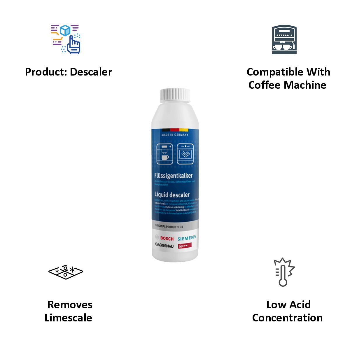 BOSCH Liquid Descaler for Coffee Machines and Kettles ( 300 gm, Easily Biodegradable, 312010, White) BOSCH Liquid Descaler for Coffee Machines and Kettles ( 300 gm, Easily Biodegradable, 312010, White)_3