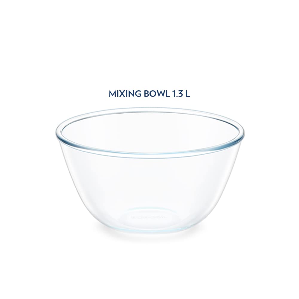 BOROSIL 1.3L Borosilicate Glass Mixing & Serving Bowl with White Lid (Scratch Resistant, Transparent) BOROSIL 1.3L Borosilicate Glass Mixing & Serving Bowl with White Lid (Scratch Resistant, Transparent)_11