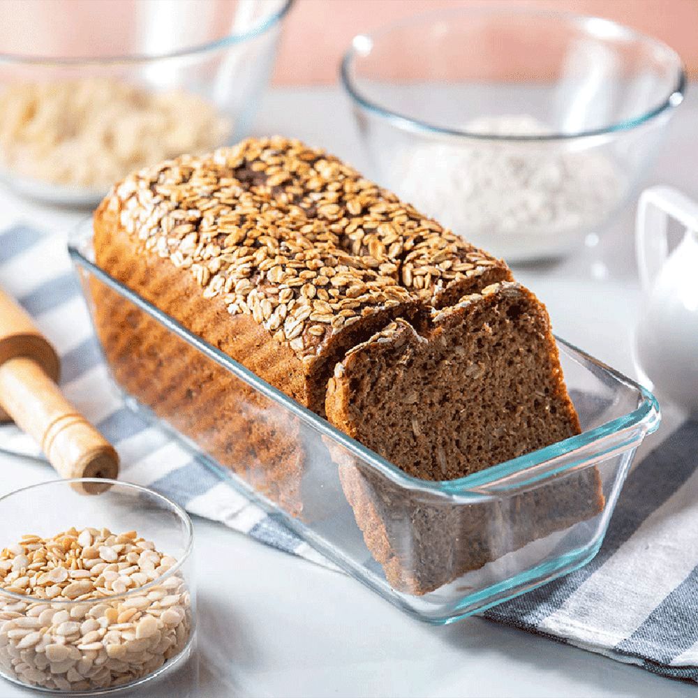 BOROSIL 1.2L Borosilicate Glass Loaf Baking Dish (Scratch Resistant, Transparent)_3