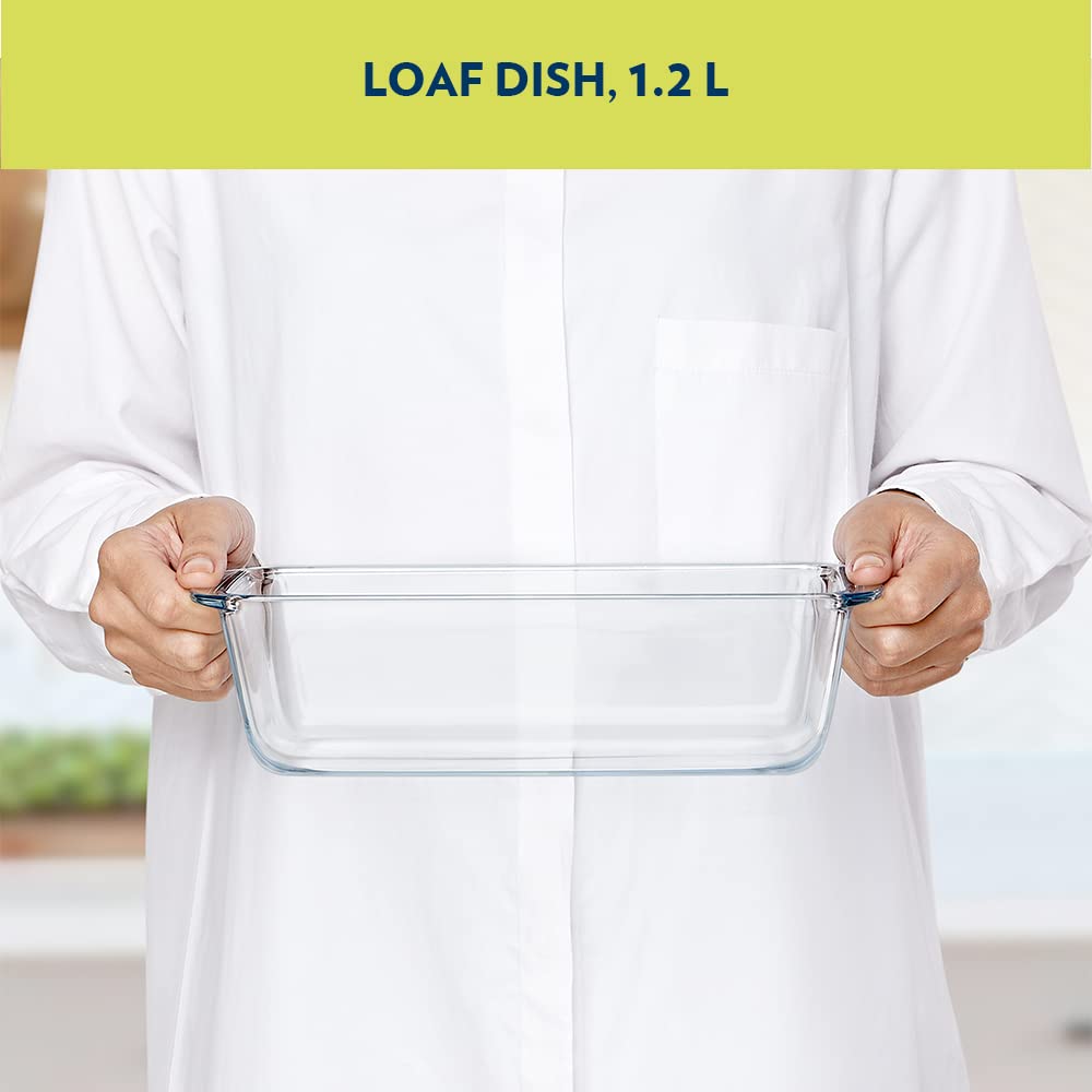 BOROSIL 1.2L Borosilicate Glass Loaf Baking Dish (Scratch Resistant, Transparent)_5