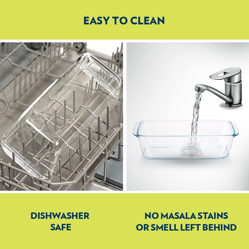 BOROSIL 1.2L Borosilicate Glass Loaf Baking Dish (Scratch Resistant, Transparent)_7