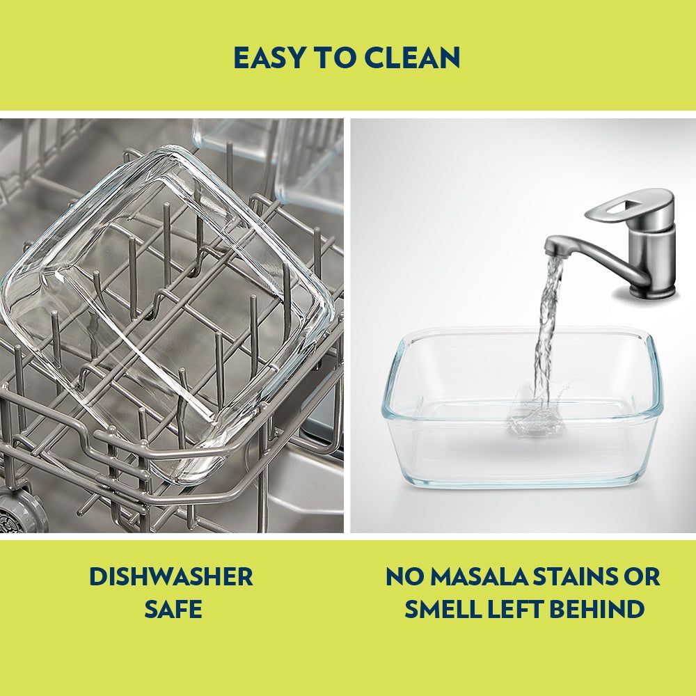 BOROSIL 1.6L Borosilicate Glass Square Baking Dish (Scratch Resistant, Transparent)_7