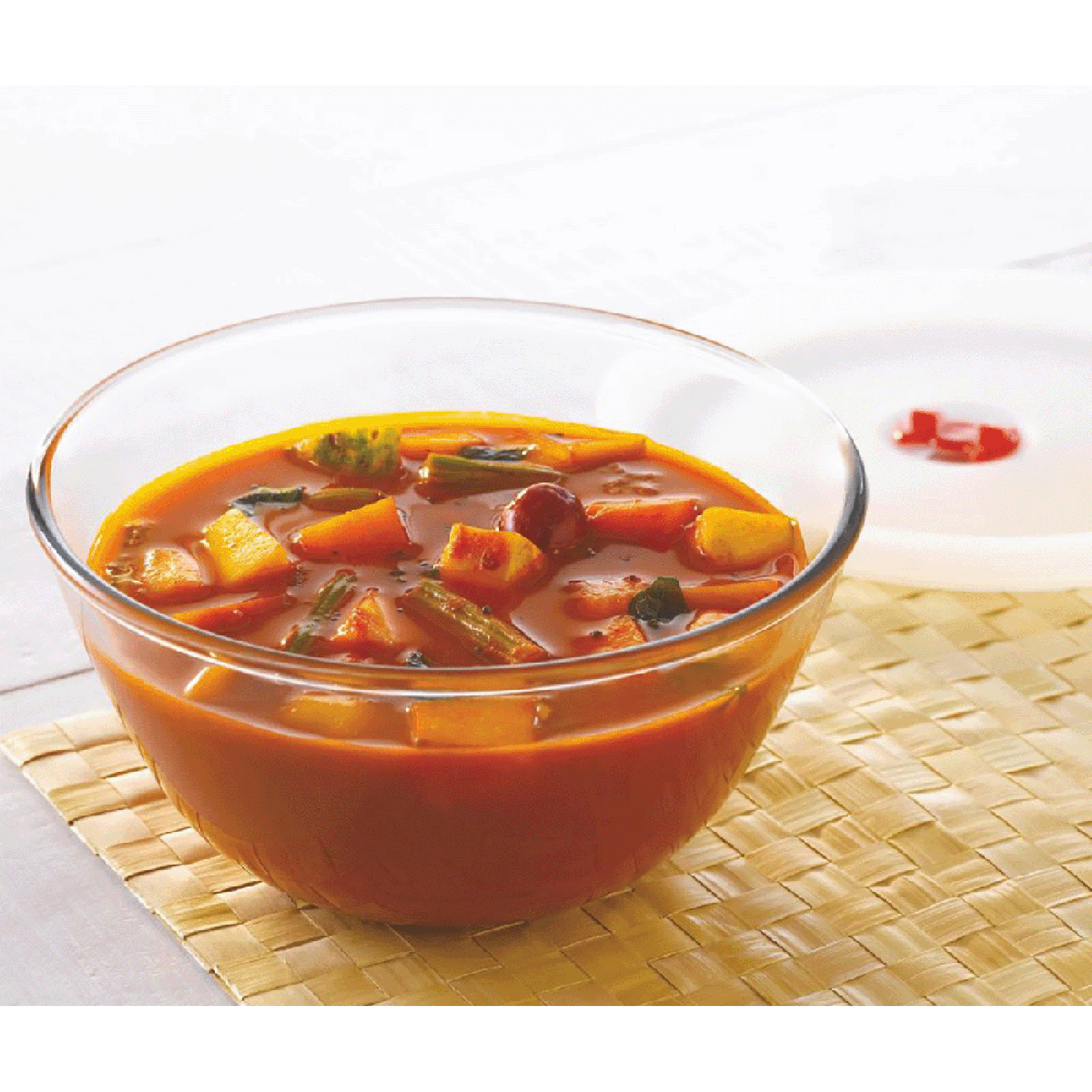 BOROSIL 900ml Borosilicate Glass Mixing & Serving Bowl with White Lid (Scratch Resistant, Transparent)_4