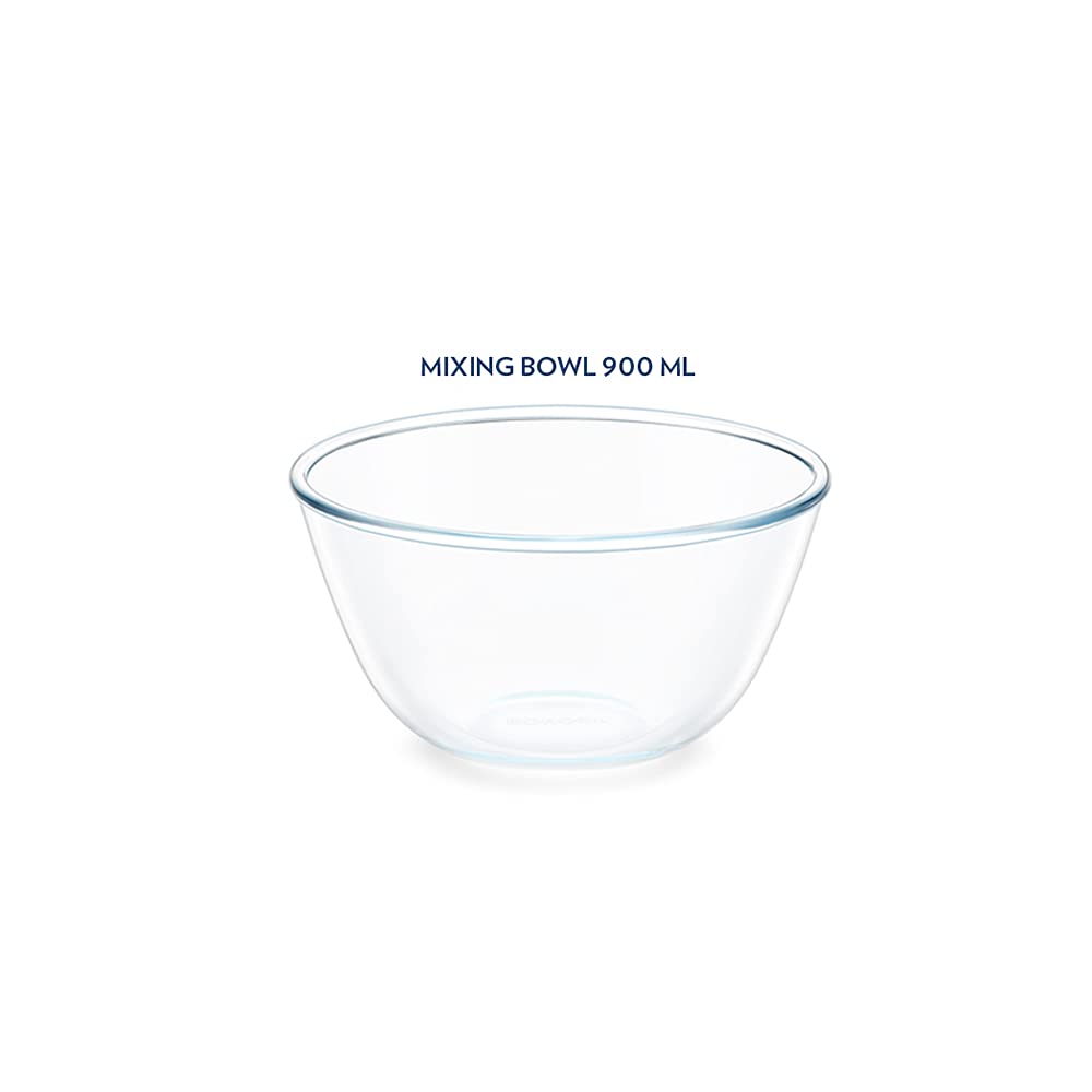BOROSIL 900ml Borosilicate Glass Mixing & Serving Bowl with White Lid (Scratch Resistant, Transparent)_9