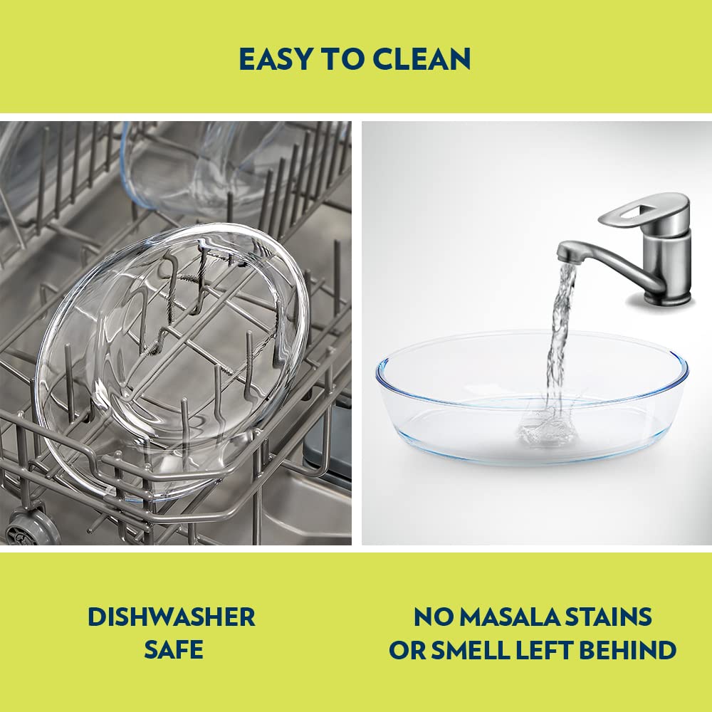 BOROSIL 1.6L Borosilicate Glass Baking Dish (Scratch Resistant, Transparent)_11