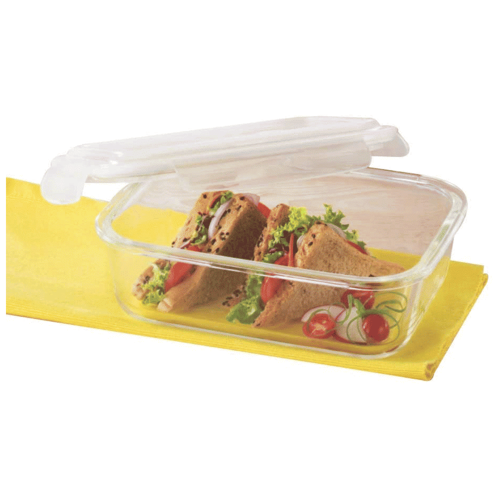 BOROSIL Klip n Store 1.04L Borosilicate Glass Container with Lid (Scratch Resistant, Transparent) BOROSIL Klip n Store 1.04L Borosilicate Glass Container with Lid (Scratch Resistant, Transparent)_3