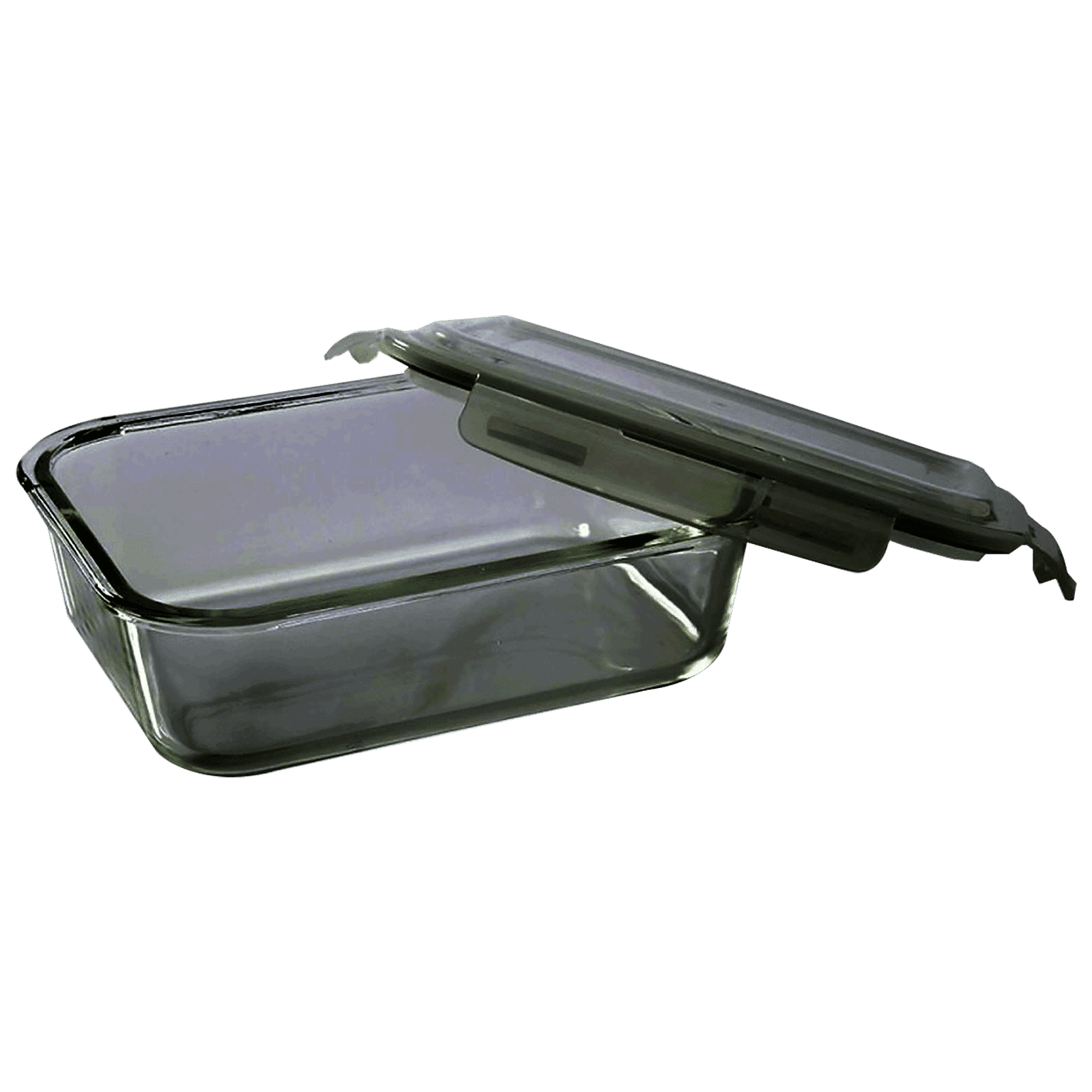 BOROSIL Klip n Store 640ml Borosilicate Glass Rectangle Storage Container with Lid (Scratch Resistant, Transparent)_1