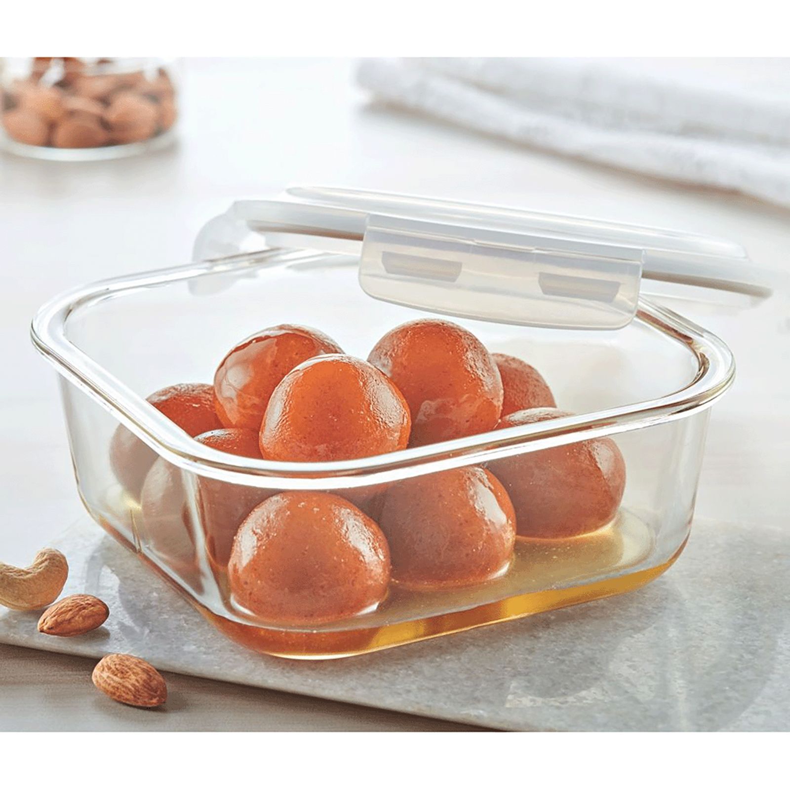BOROSIL Klip n Store 520ml Borosilicate Glass Container with Air Tight Lid (Scratch Resistant, Transparent) BOROSIL Klip n Store 520ml Borosilicate Glass Container with Air Tight Lid (Scratch Resistant, Transparent)_6