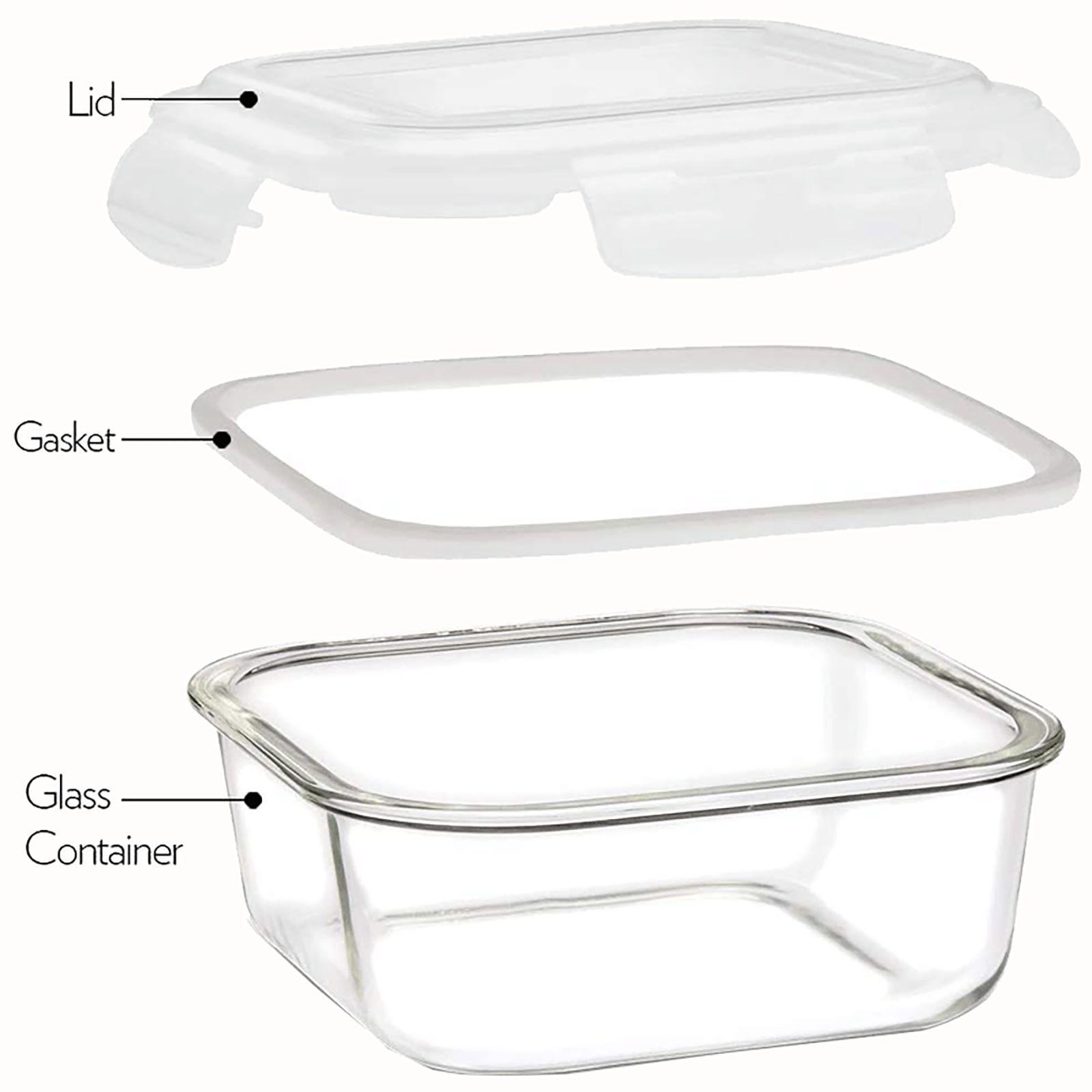 BOROSIL Klip n Store 1L Borosilicate Glass Container with Air Tight Lid (Scratch Resistant, Transparent)_10