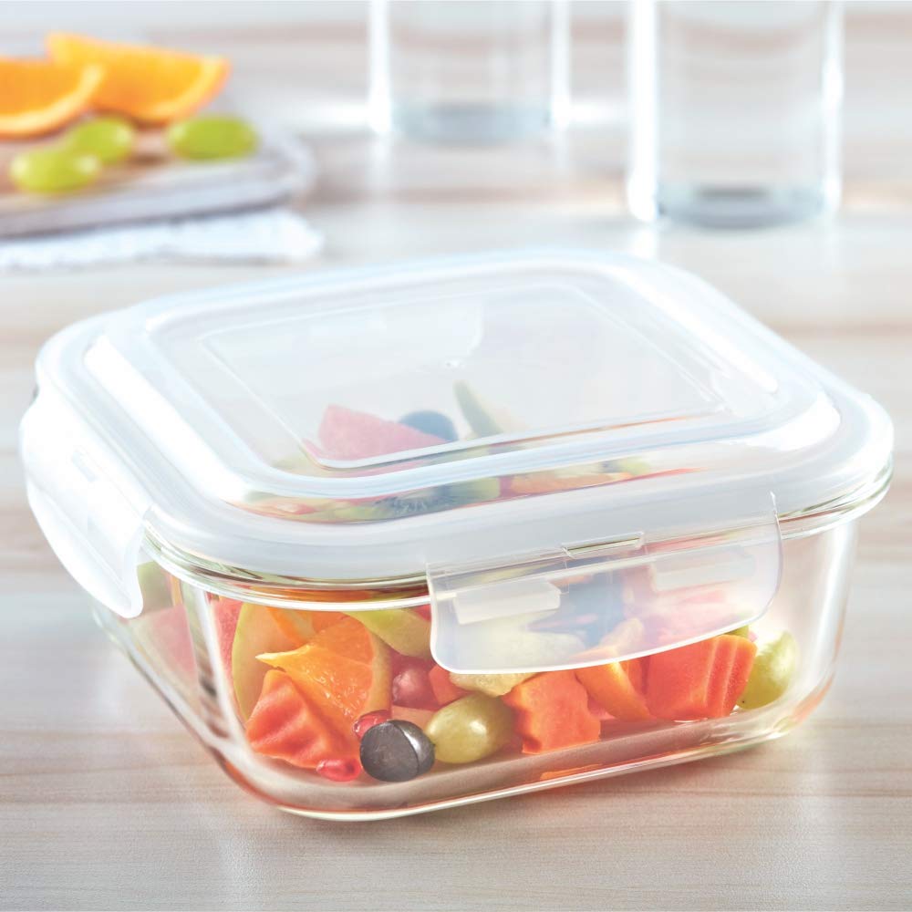 BOROSIL Klip n Store 1L Borosilicate Glass Container with Air Tight Lid (Scratch Resistant, Transparent)_16