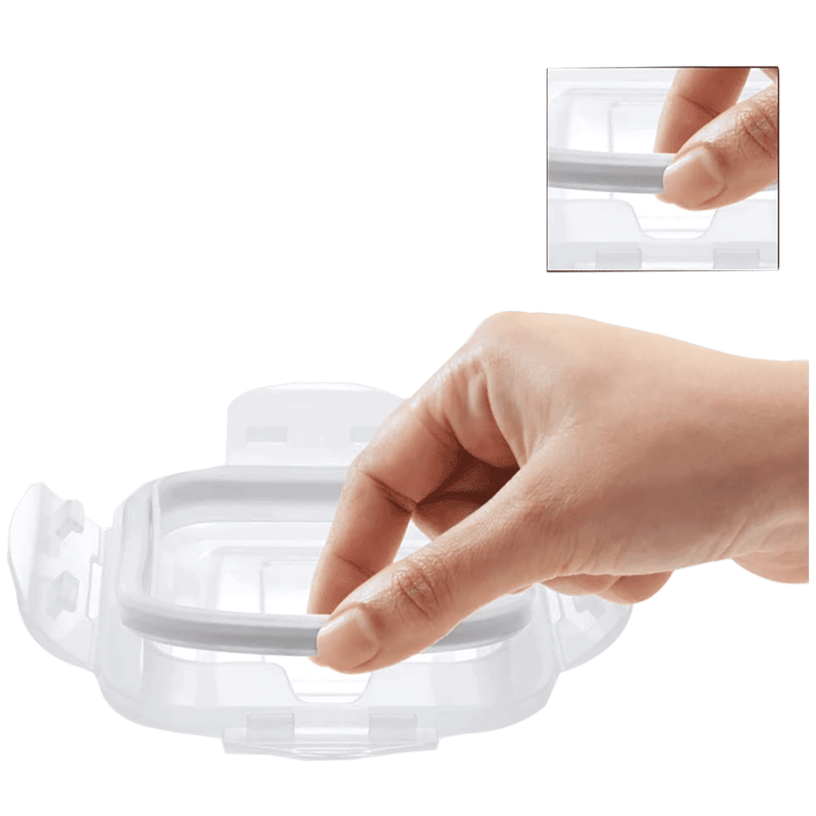 BOROSIL Klip n Store 1L Borosilicate Glass Container with Air Tight Lid (Scratch Resistant, Transparent)_4