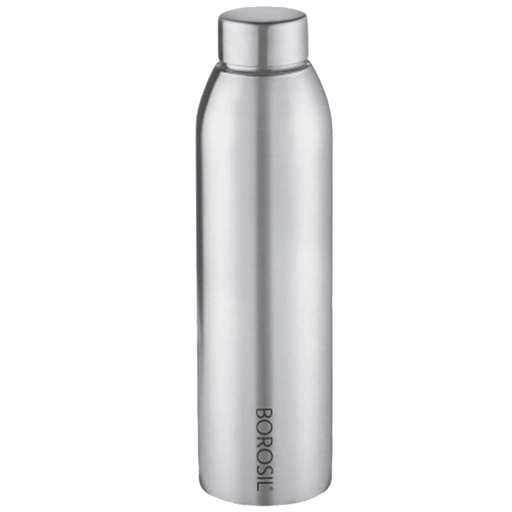 BOROSIL Easy Sip Water Bottle for Fridge (Leak Proof, BSW750SS11, Steel)_1