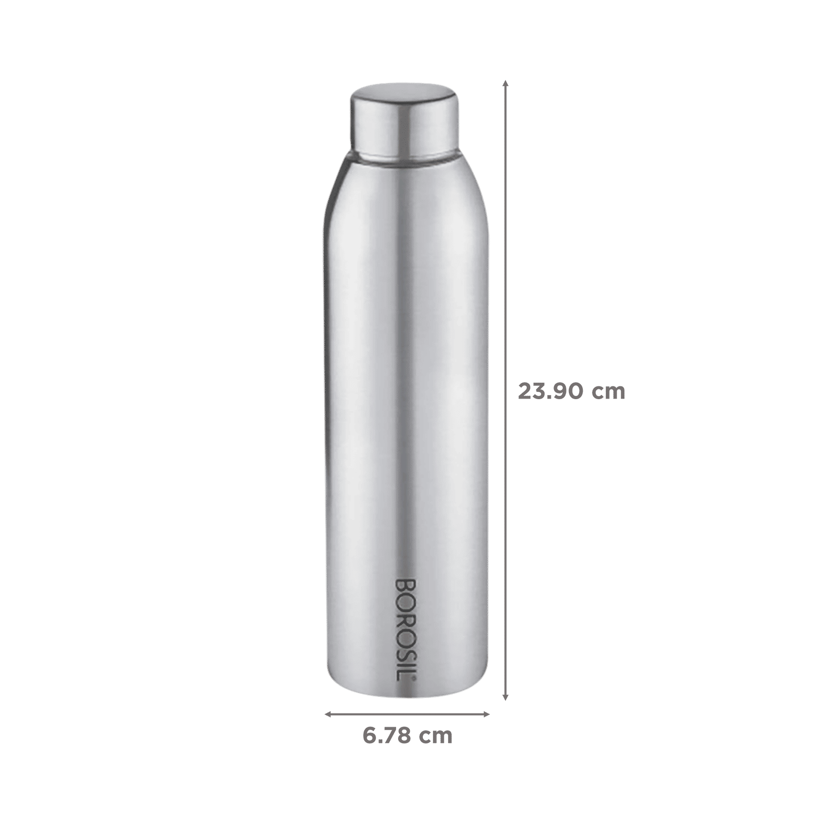 BOROSIL Easy Sip Water Bottle for Fridge (Leak Proof, BSW750SS11, Steel)_2