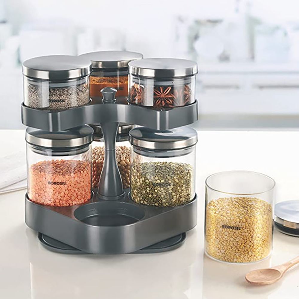 BOROSIL Endura 900ml Borosilicate Glass Jar with Screw Top Lid (Scratch Resistant, Transparent)_5