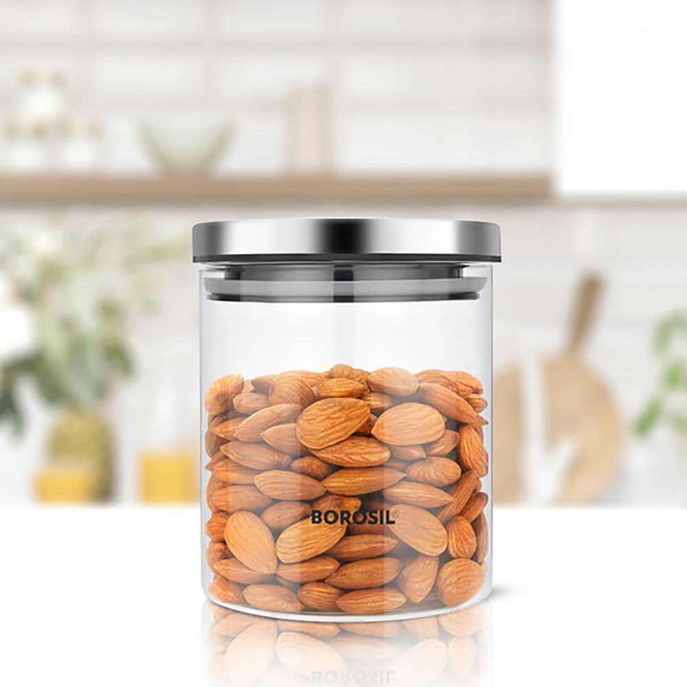 BOROSIL Endura 900ml Borosilicate Glass Jar with Screw Top Lid (Scratch Resistant, Transparent)_6