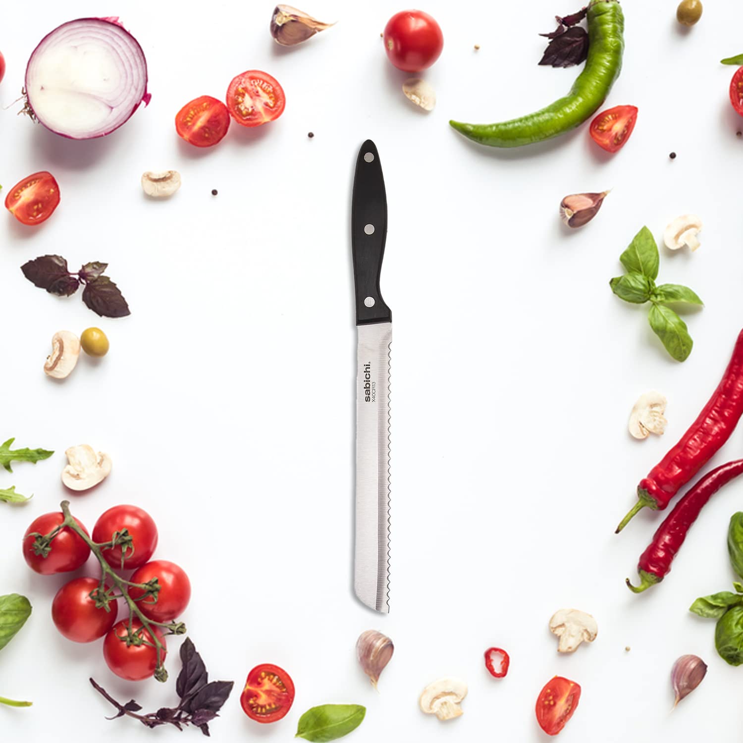 sabichi Haden Aspire 20.32CM Bread Knife (Corrosion Resistant, Silver) sabichi Haden Aspire 20.32CM Bread Knife (Corrosion Resistant, Silver)_6