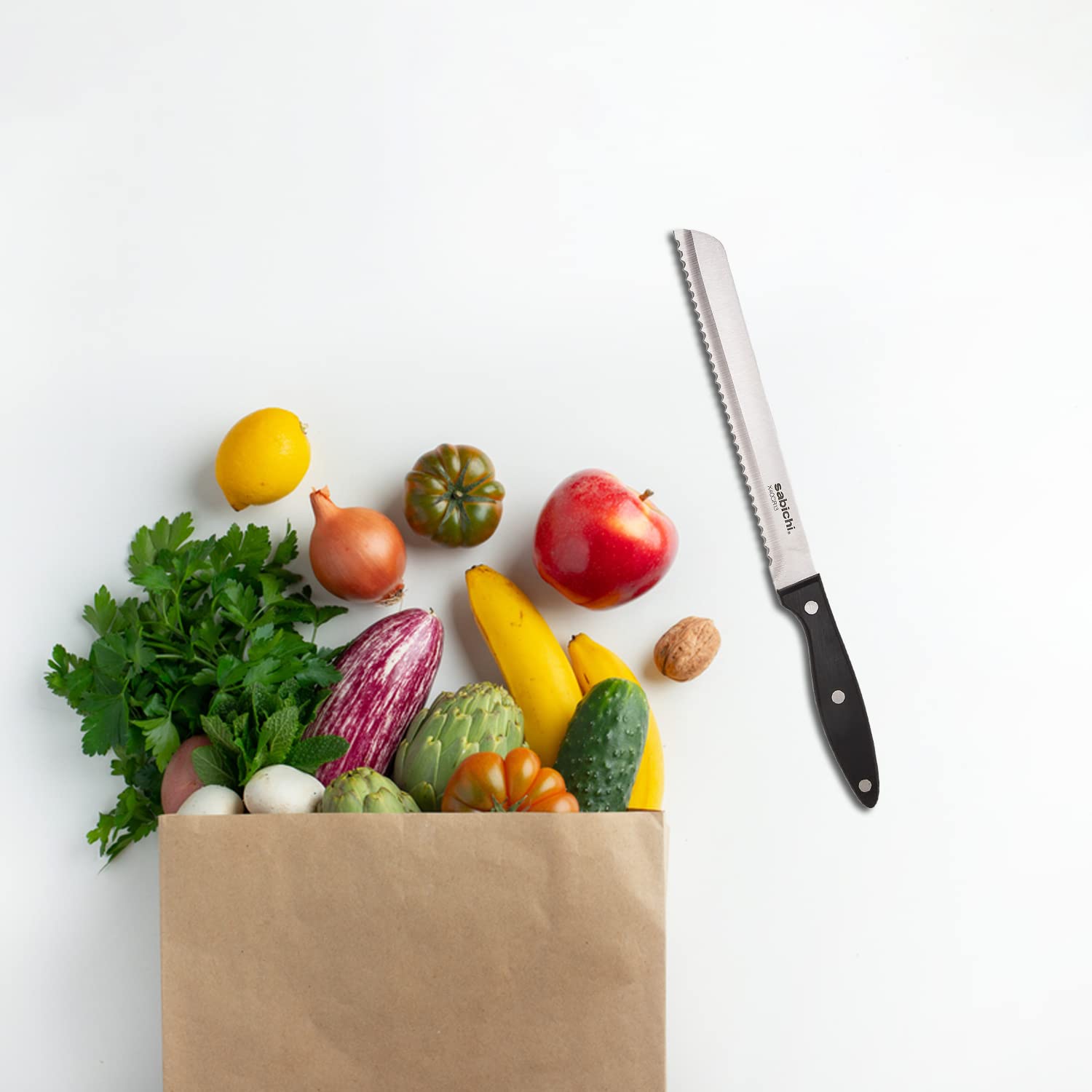 sabichi Haden Aspire 20.32CM Bread Knife (Corrosion Resistant, Silver) sabichi Haden Aspire 20.32CM Bread Knife (Corrosion Resistant, Silver)_7