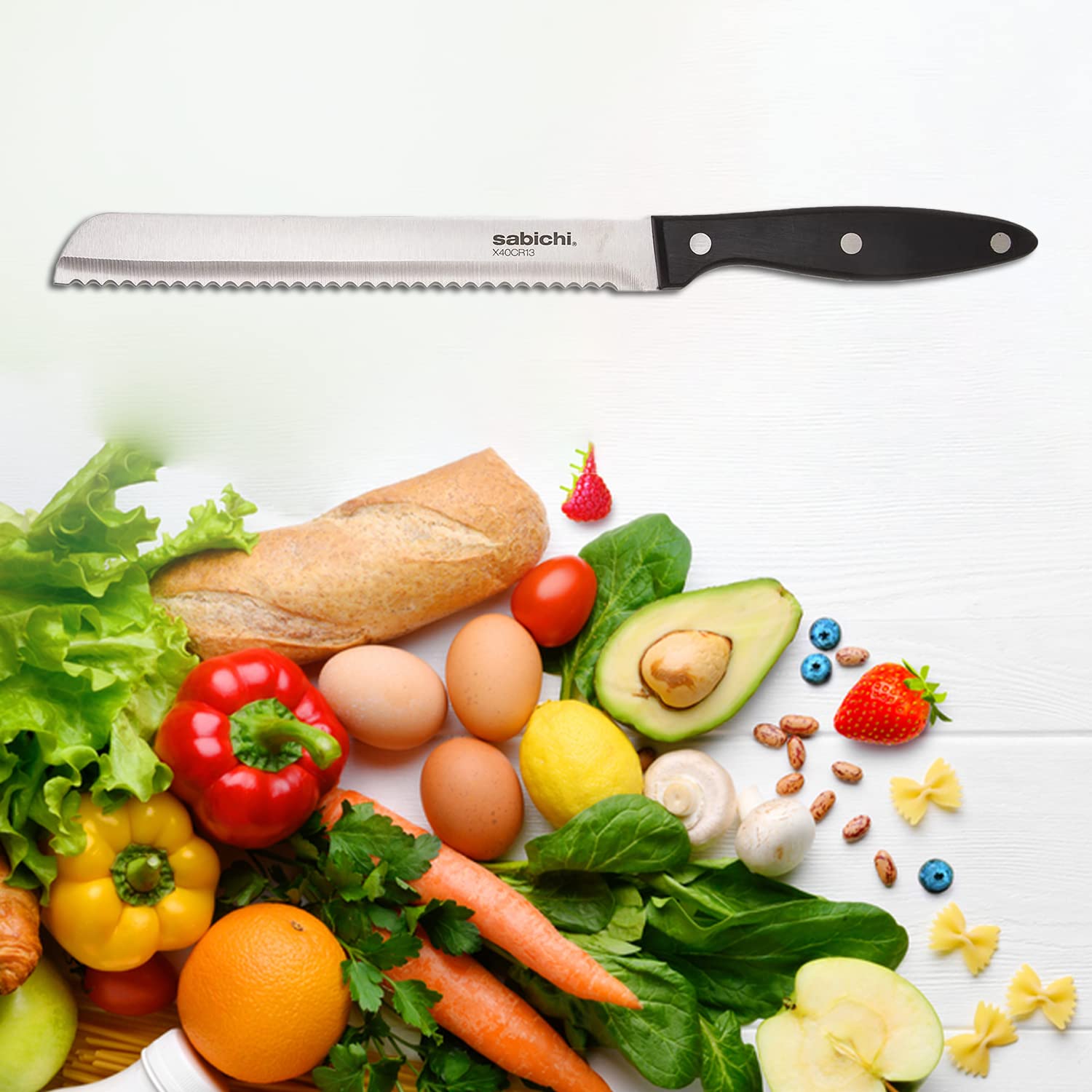 sabichi Haden Aspire 20.32CM Bread Knife (Corrosion Resistant, Silver) sabichi Haden Aspire 20.32CM Bread Knife (Corrosion Resistant, Silver)_8