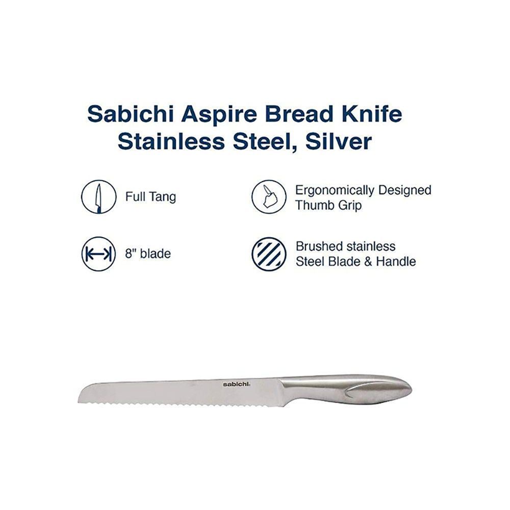 sabichi Haden Aspire 20.32CM Bread Knife (Corrosion Resistant, Silver) sabichi Haden Aspire 20.32CM Bread Knife (Corrosion Resistant, Silver)_10