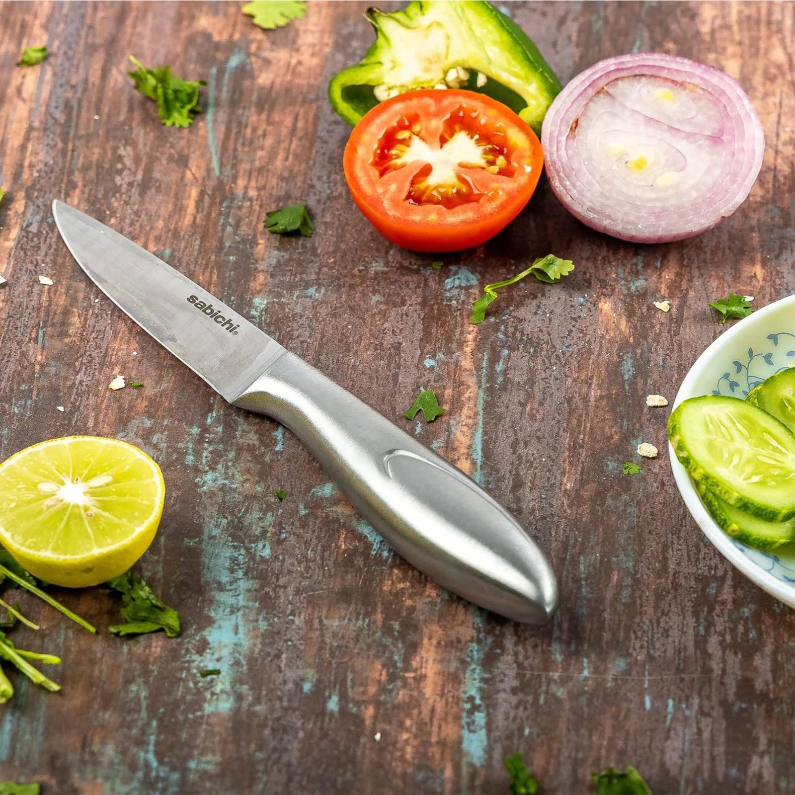 sabichi Haden Aspire 20.32CM Pairing Knife (Rust Resistant, Silver) sabichi Haden Aspire 20.32CM Pairing Knife (Rust Resistant, Silver)_3