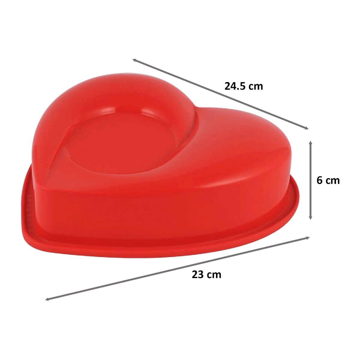 WONDERCHEF Pavoni Heart Shaped Cake Mould (Non-Toxic, 63152920, Red) WONDERCHEF Pavoni Heart Shaped Cake Mould (Non-Toxic, 63152920, Red)_2
