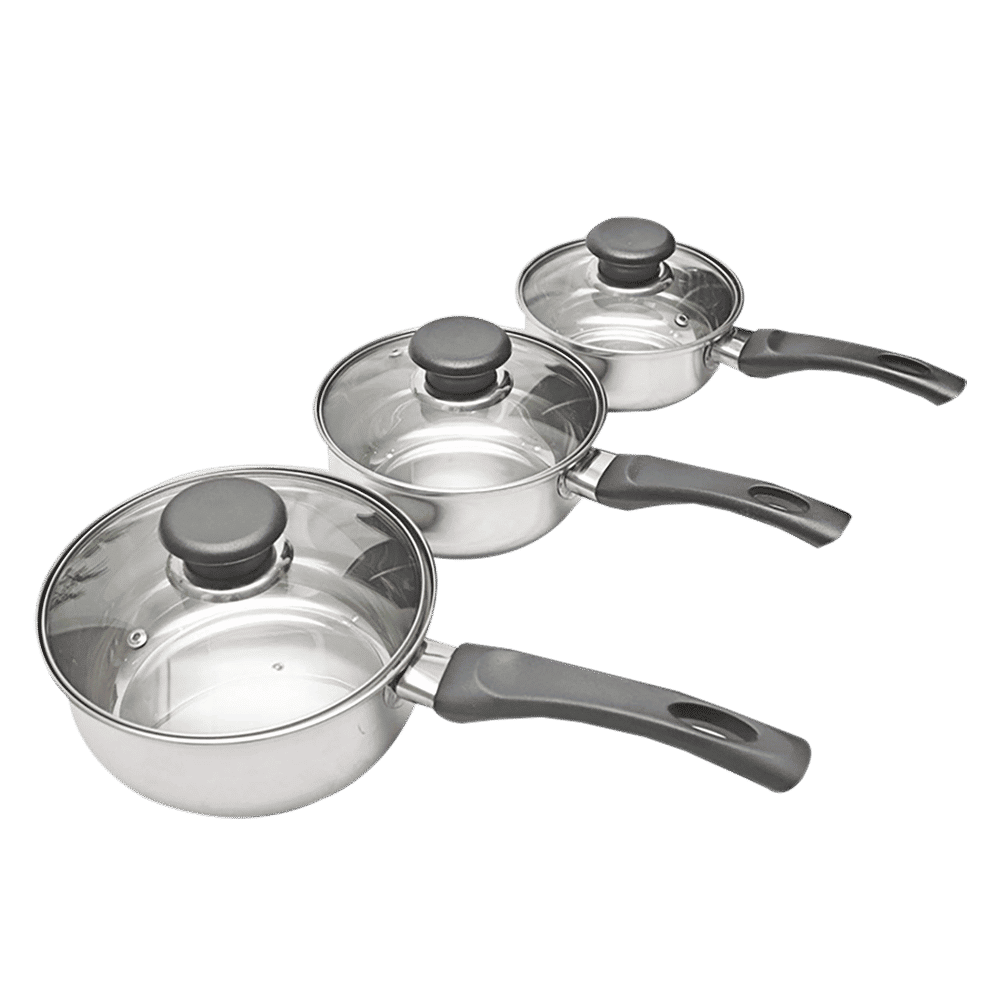 sabichi Saucepan Set (3-Piece, 95541, Silver)_4