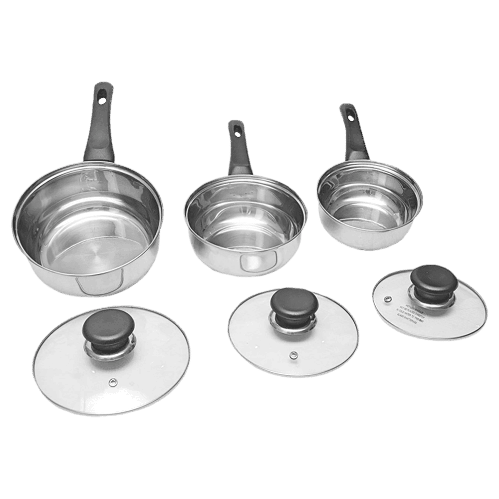 sabichi Saucepan Set (3-Piece, 95541, Silver)_5
